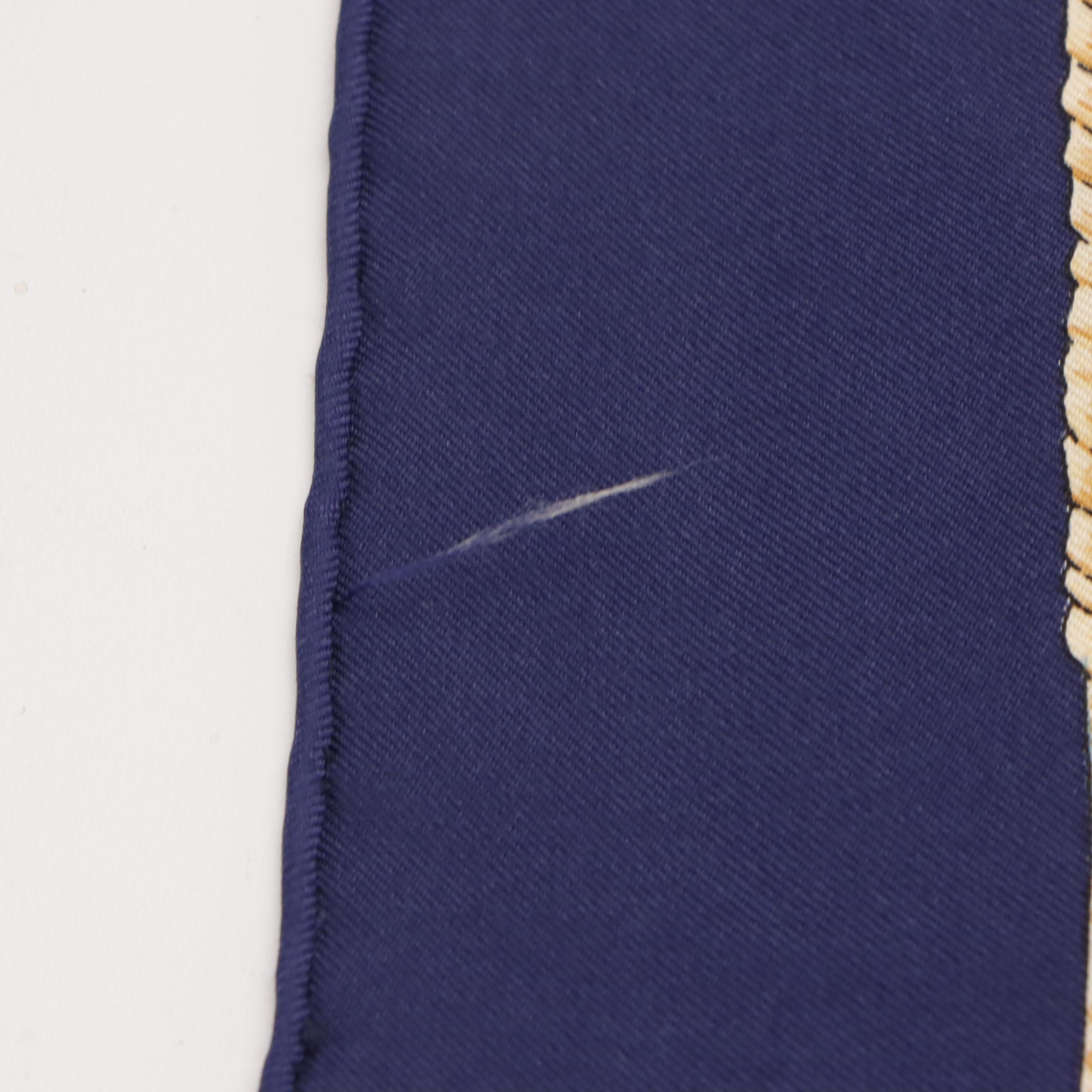 Hermès "Cannes & Pommeaux" Scarf 90 in Silk Twill