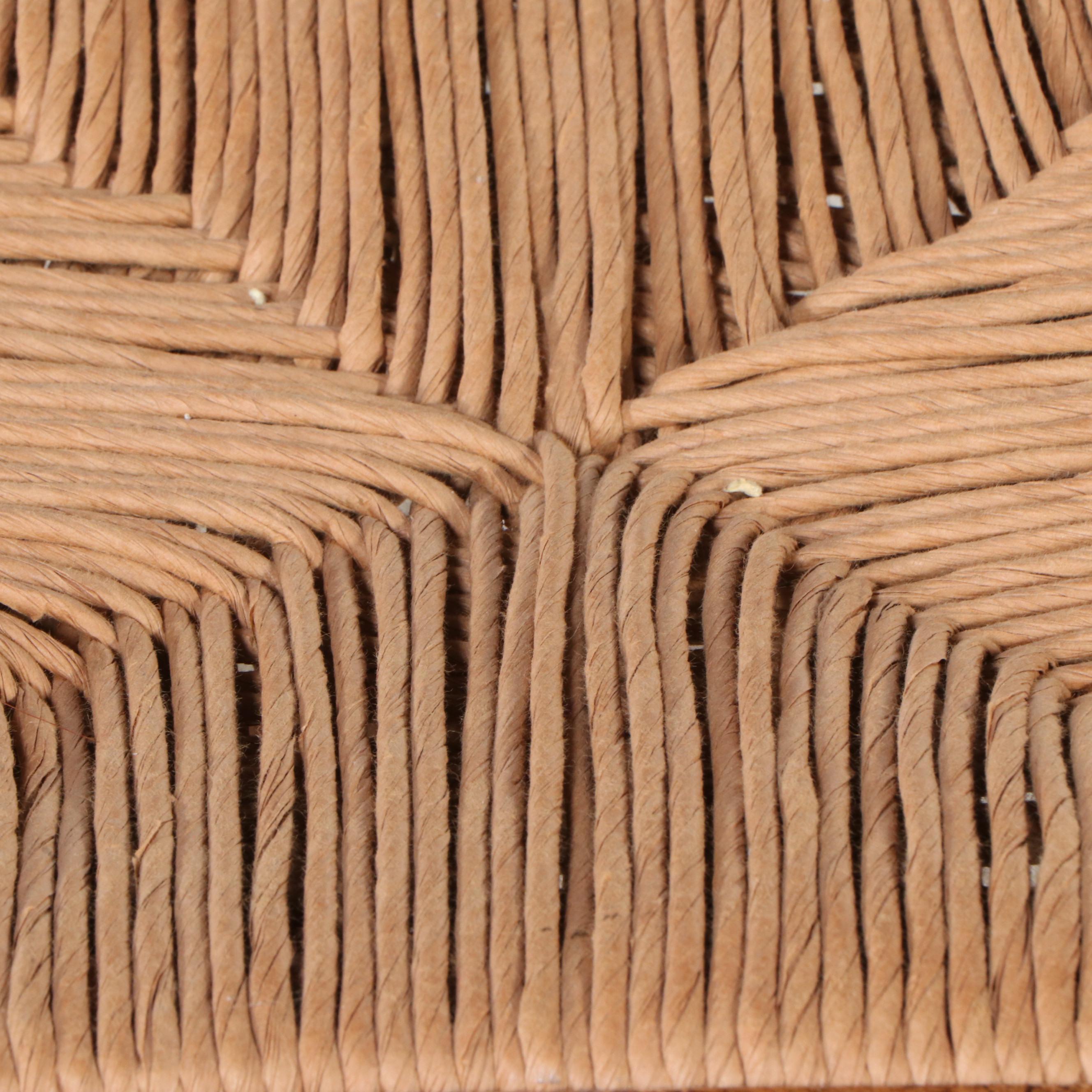 Hitchcock Stencil Decorated Chairs with Paper Rush Seats, Pair, Mid-20th Century