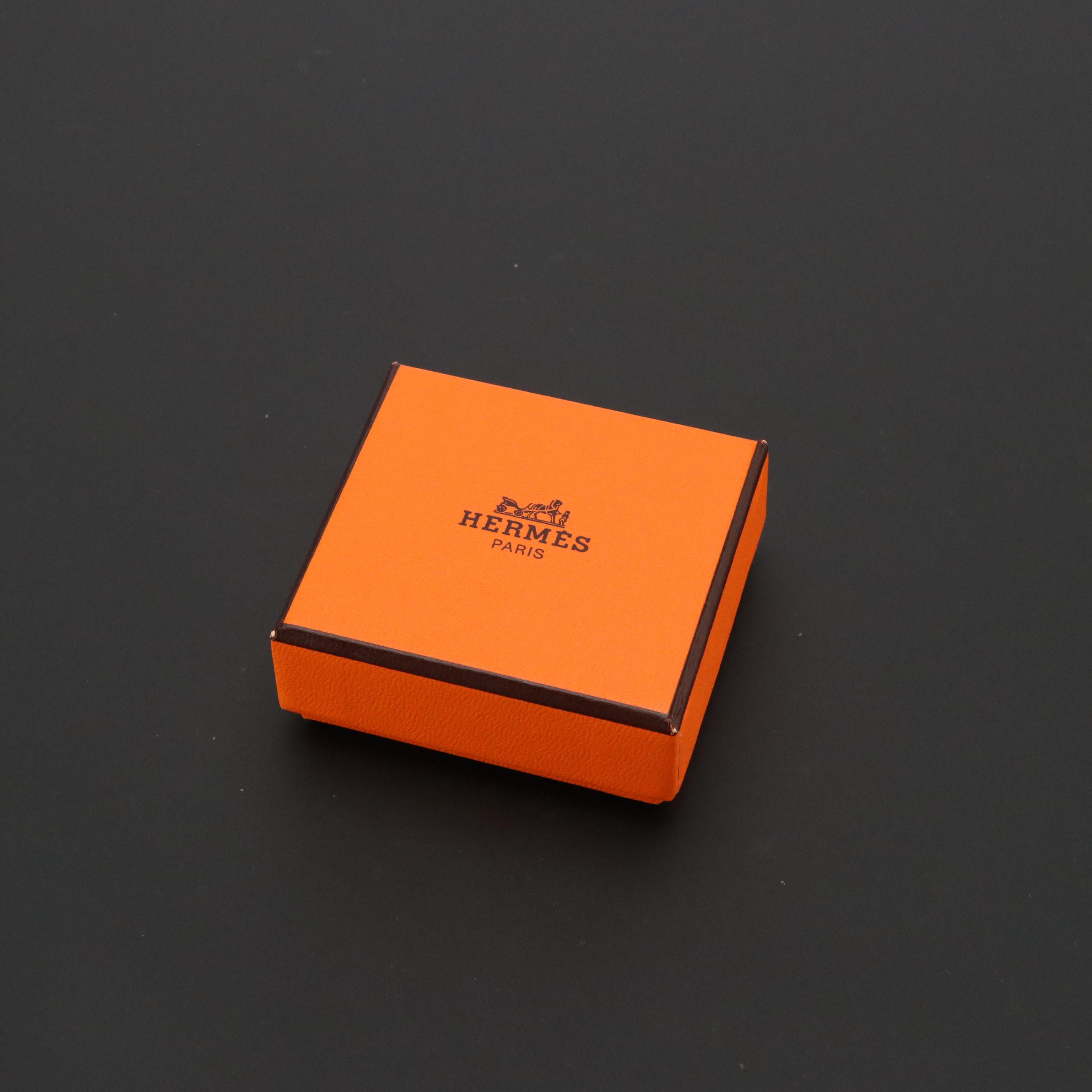 Hermès Gold Plated Chaine D’Ancre Scarf Ring with Box