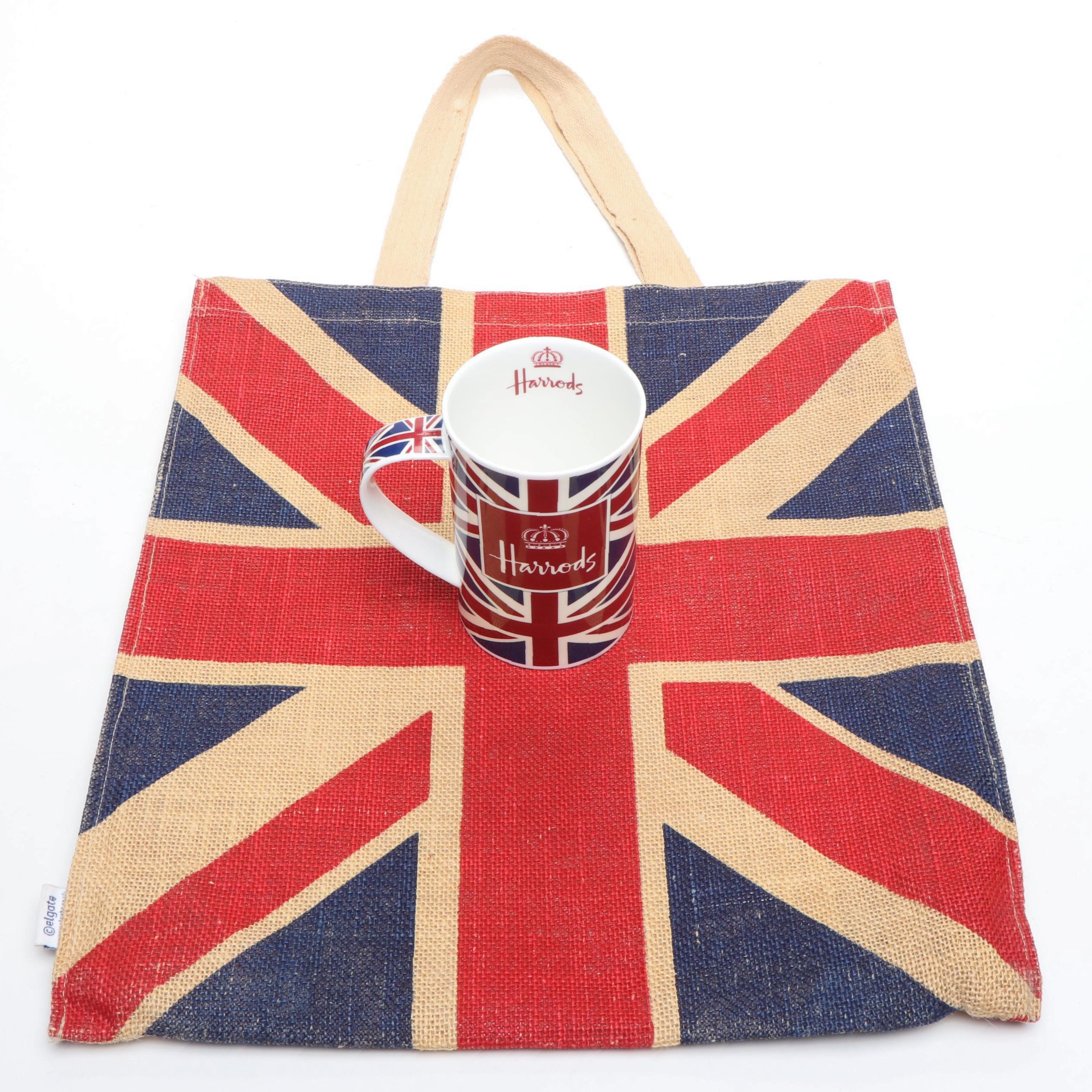 Harrod's Union Jack Mug with Tote Bag
