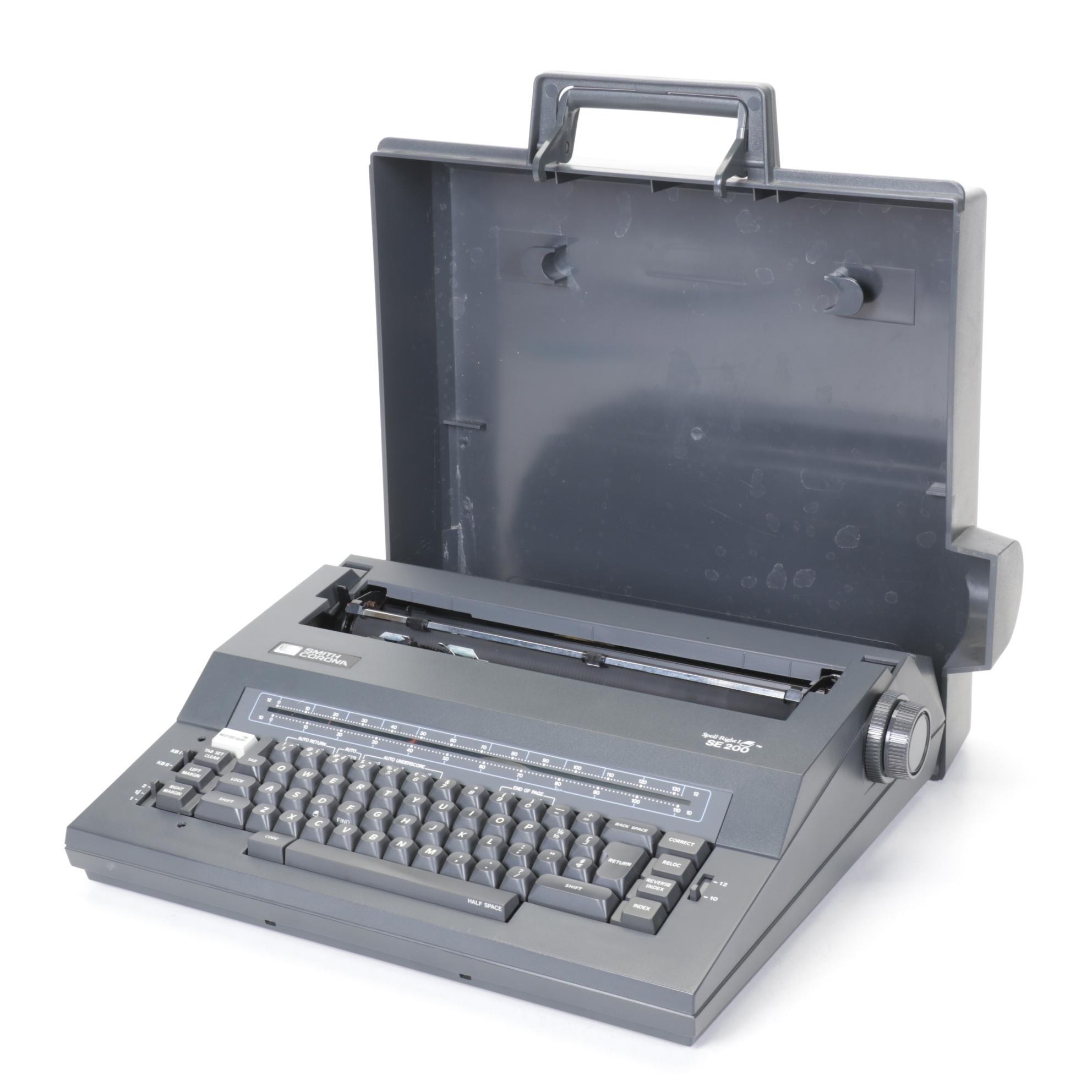 Smith-Corona "Spell Right I" SE 200 Electric Typewriter with Case