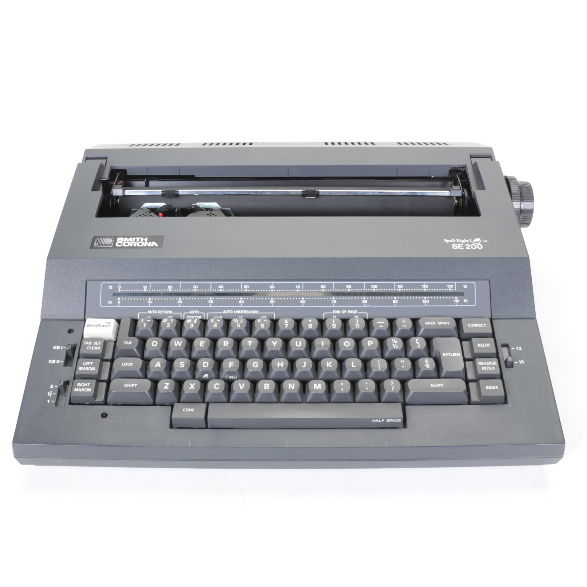 Smith-Corona "Spell Right I" SE 200 Electric Typewriter with Case