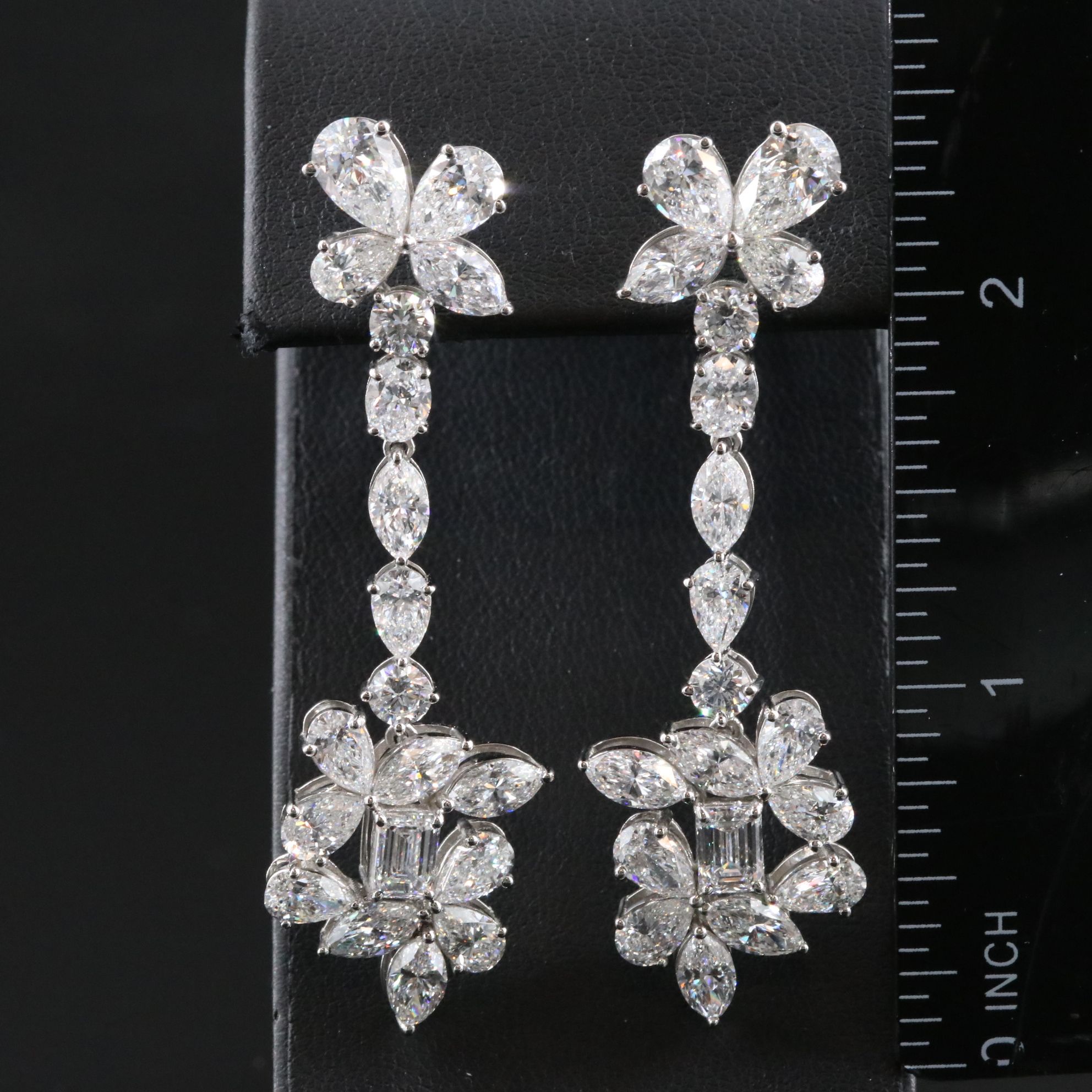 Platinum 15.11 CTW Lab Grown Diamond Earrings