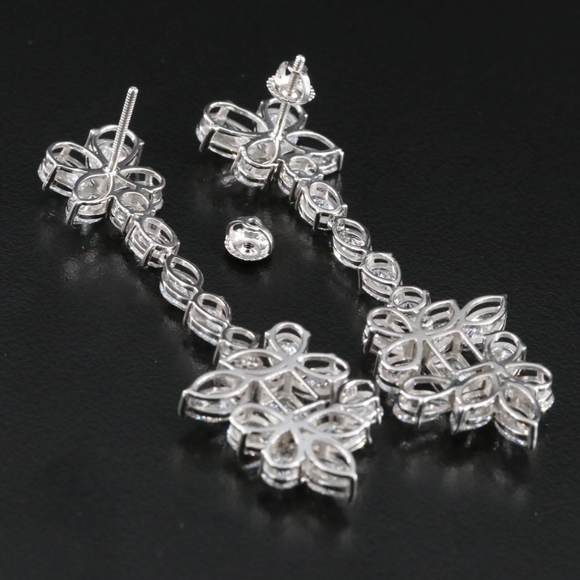 Platinum 15.11 CTW Lab Grown Diamond Earrings