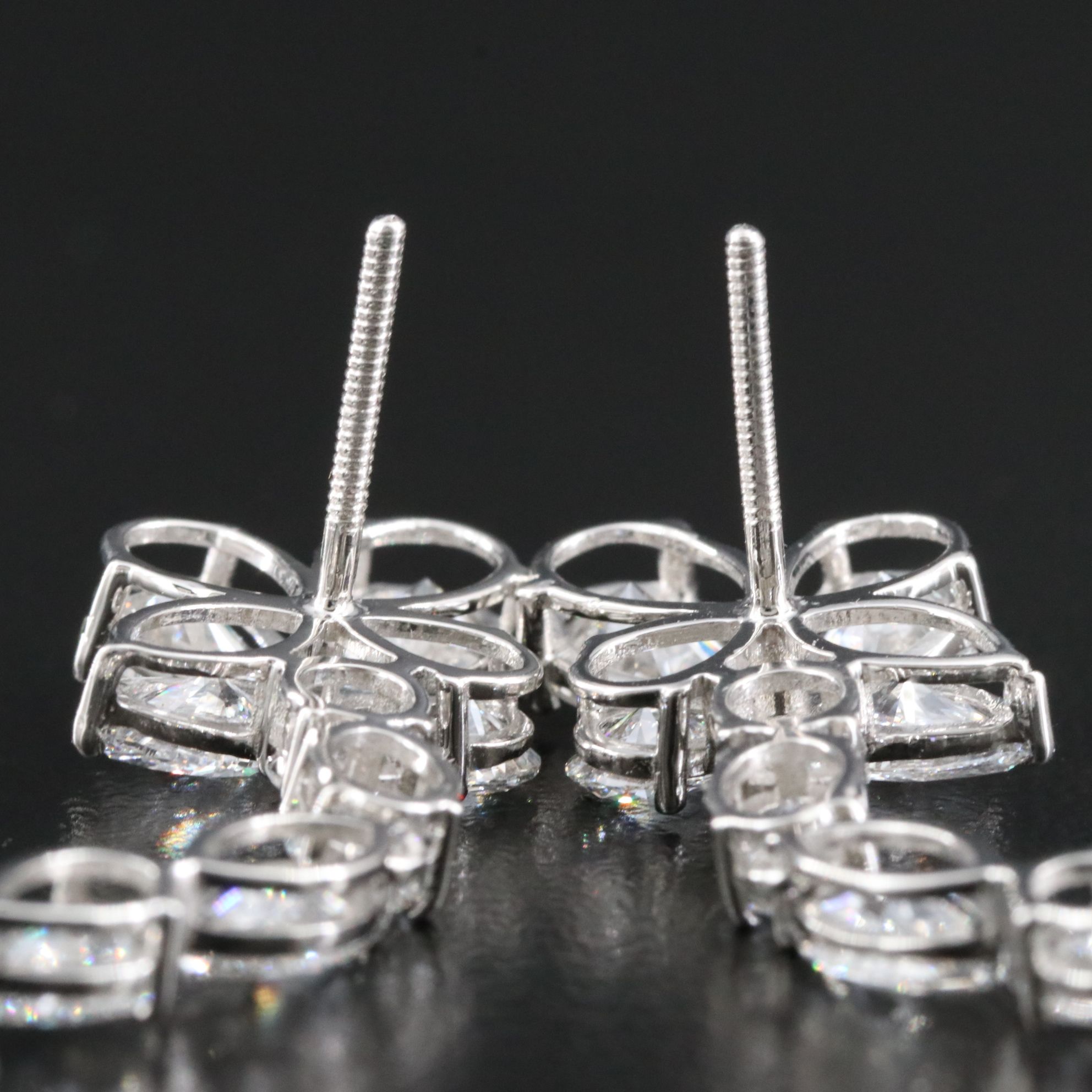 Platinum 15.11 CTW Lab Grown Diamond Earrings