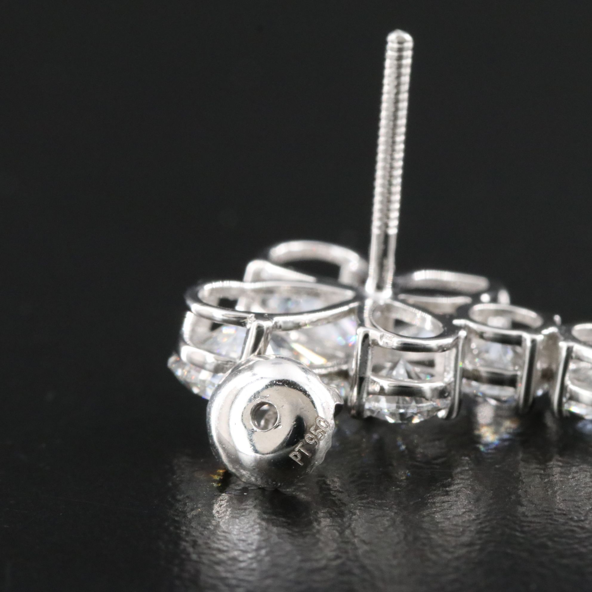 Platinum 15.11 CTW Lab Grown Diamond Earrings