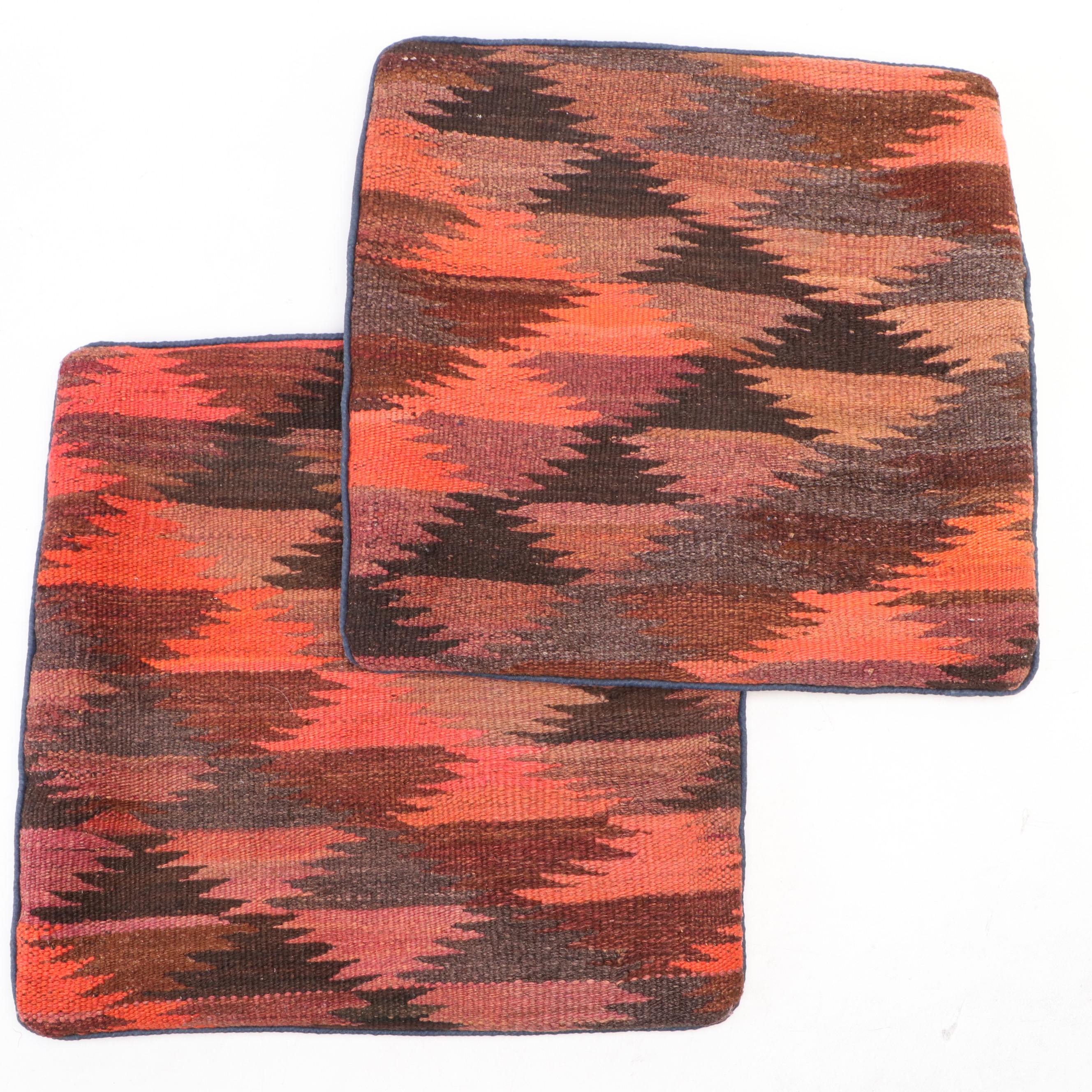 Turkish Kilim Faced Accent Pillow Covers