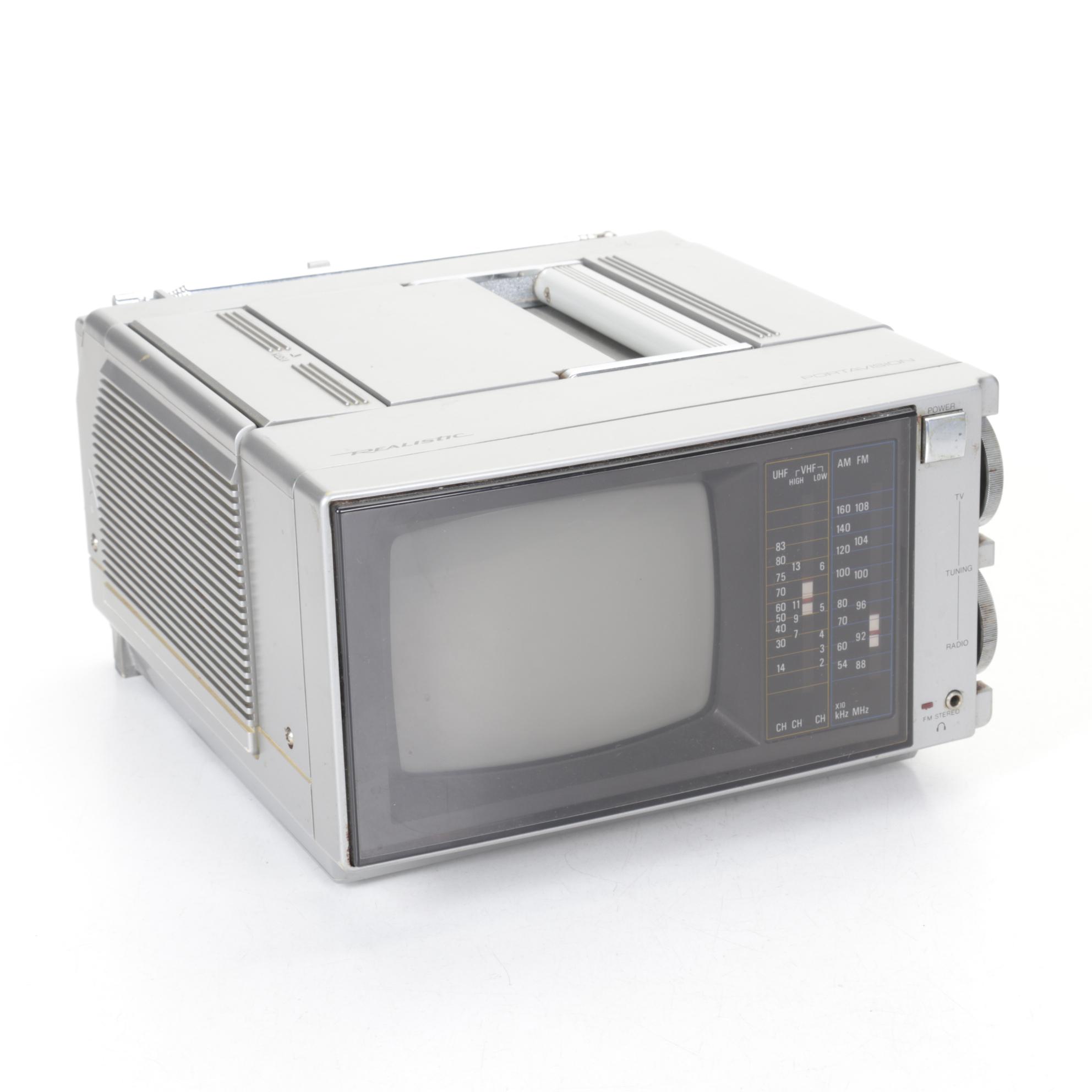Radio Shack Realistic "Portavision" T.V. Radio, 1980s