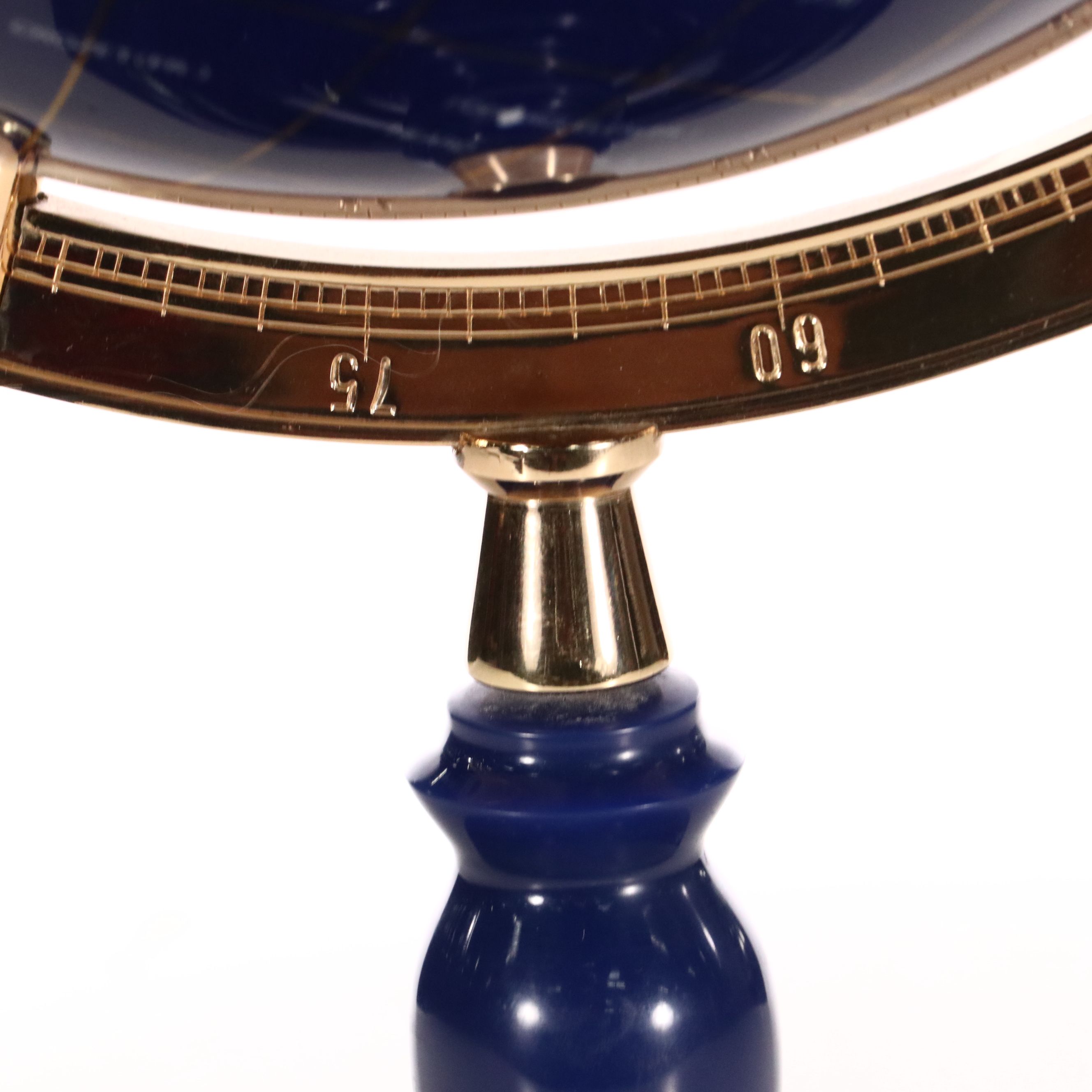 Jasper, Sandstone, Marble, Sard and Abalone Gemstone Desk Globe