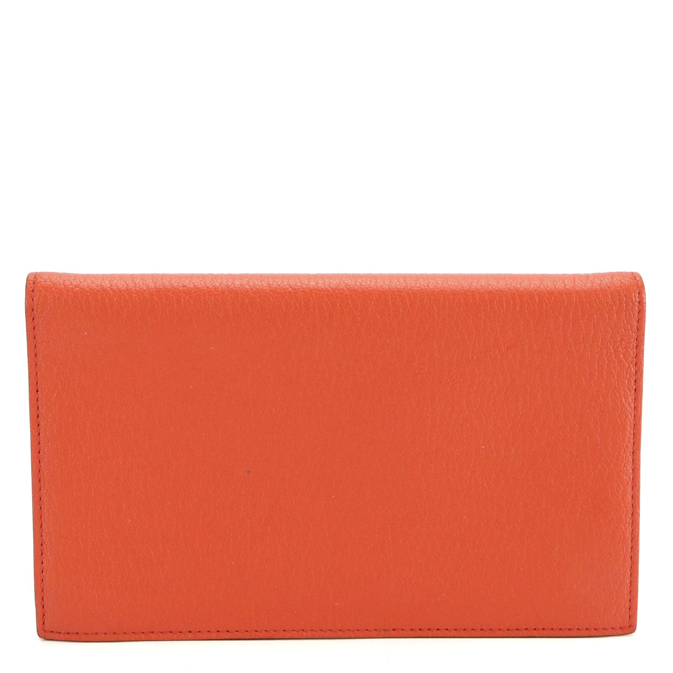 Hermès Vision 2 Simple Agenda Cover in Orange/Magenta Goatskin Leather, With Box