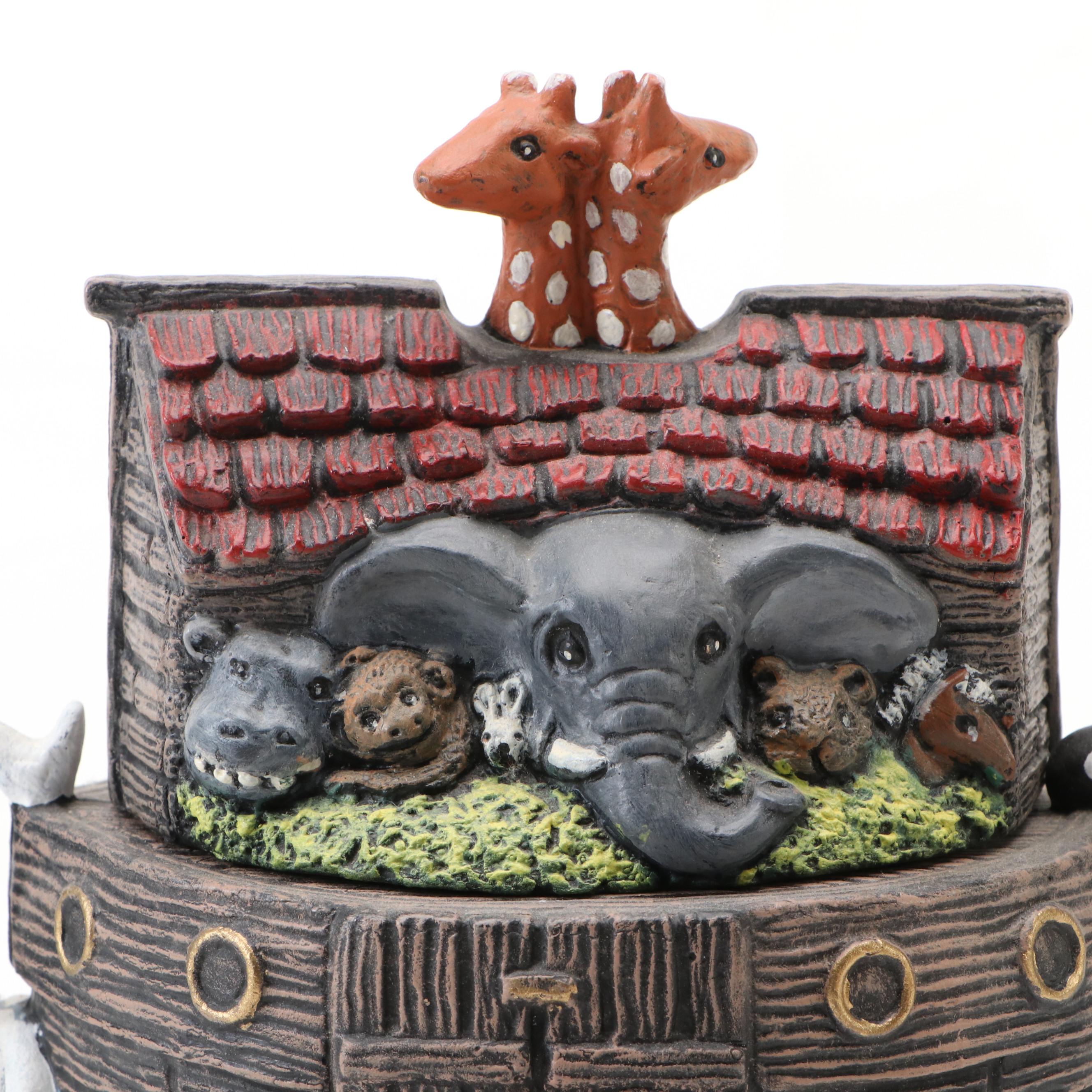 Fitz & Floyd "Seaboard" Ceramic Creamer and Other Noah's Ark Teapot