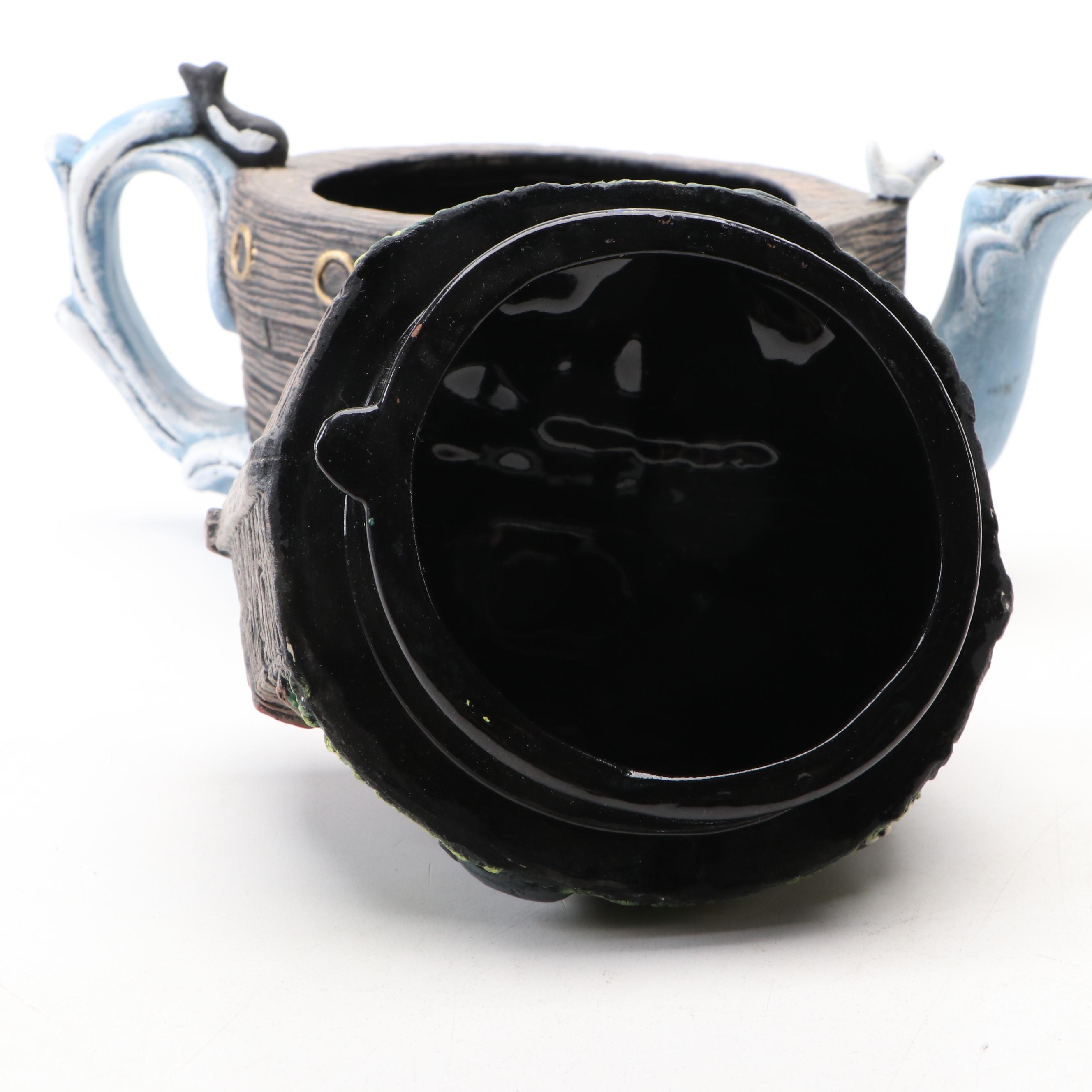 Fitz & Floyd "Seaboard" Ceramic Creamer and Other Noah's Ark Teapot