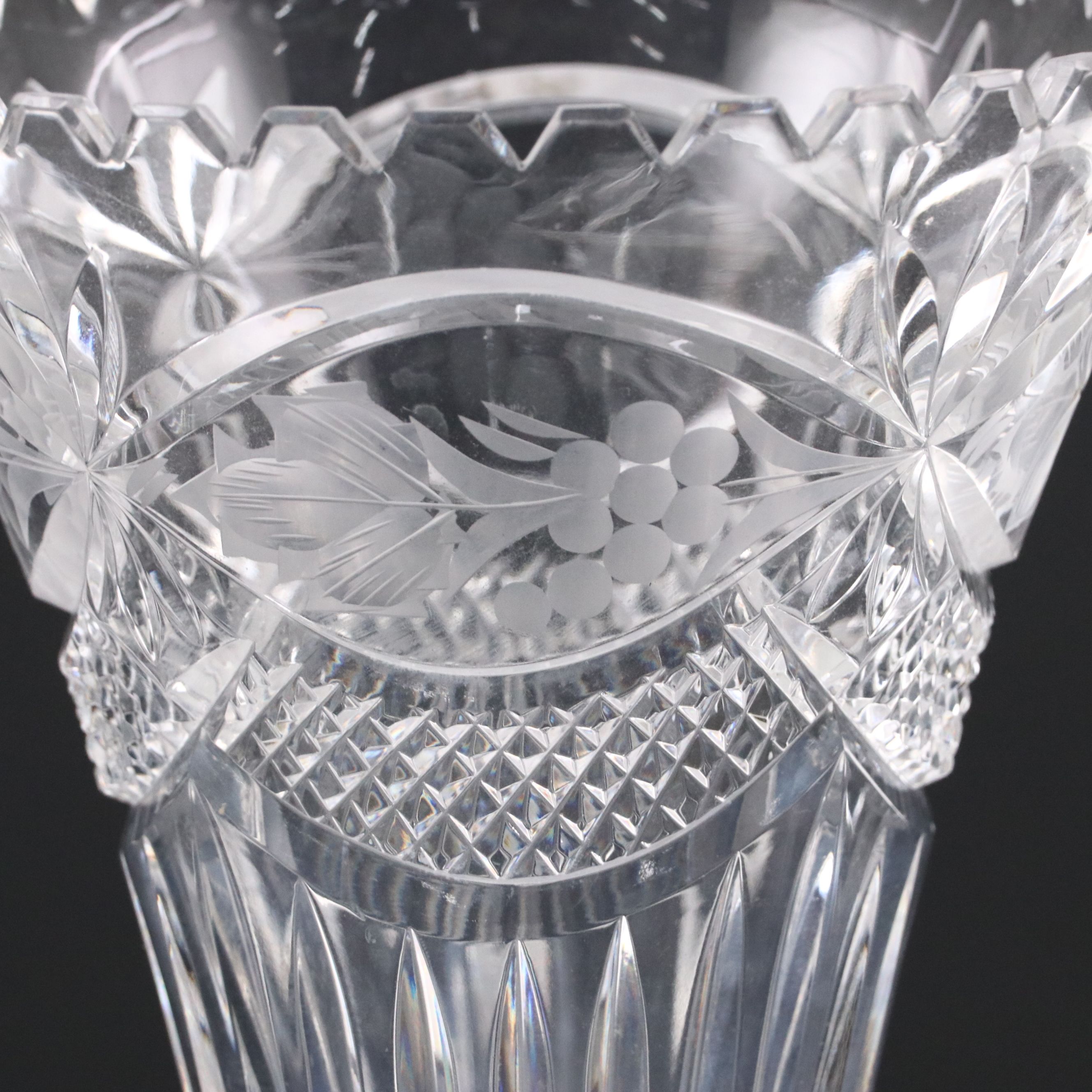 Nachtmann Crystal Candelabra with Crystal Clear Industries "Chardoney" Vase