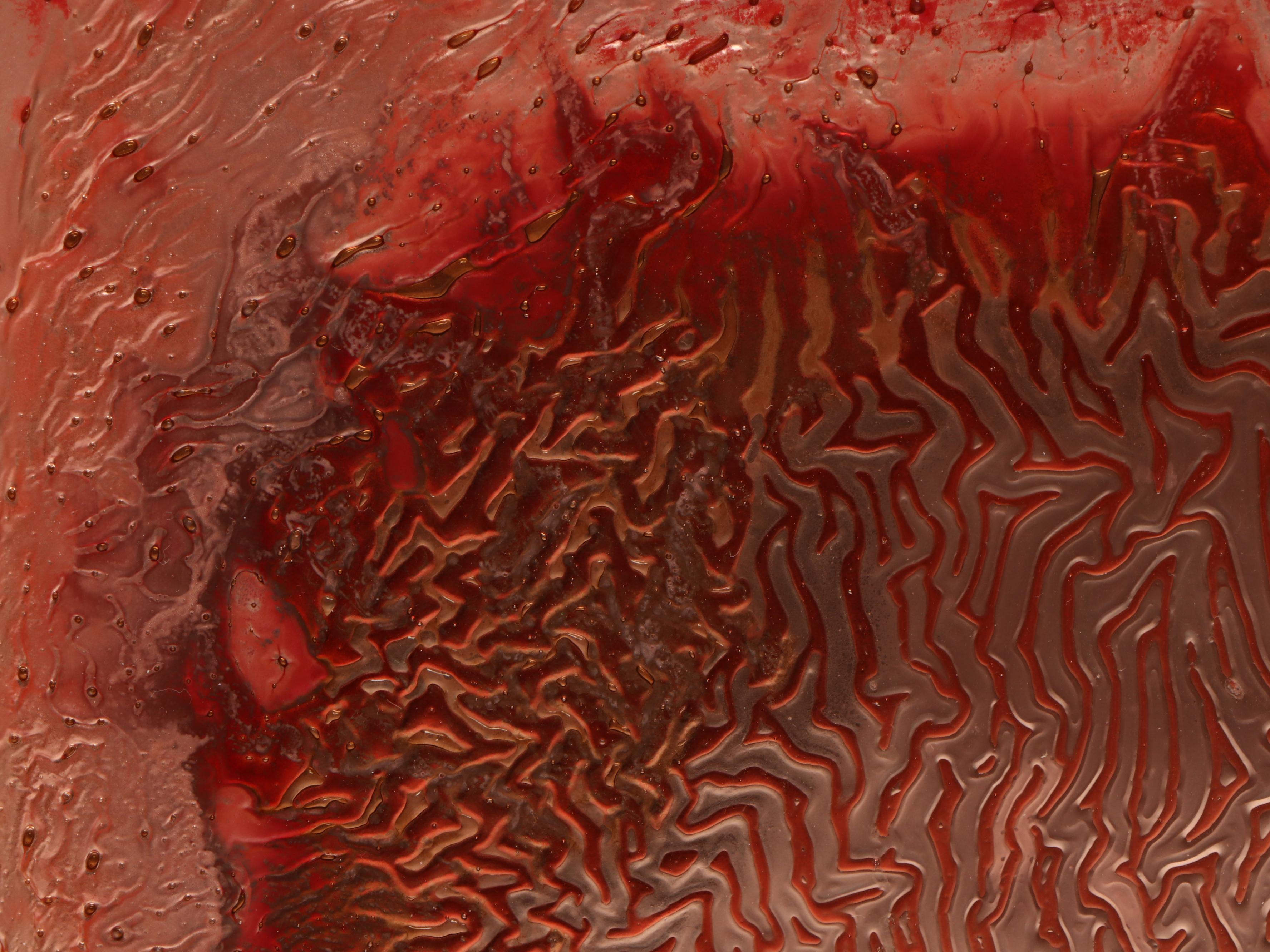 Jones Glassworks Fused Art Glass Copper Trays with Pointed Candle Holder