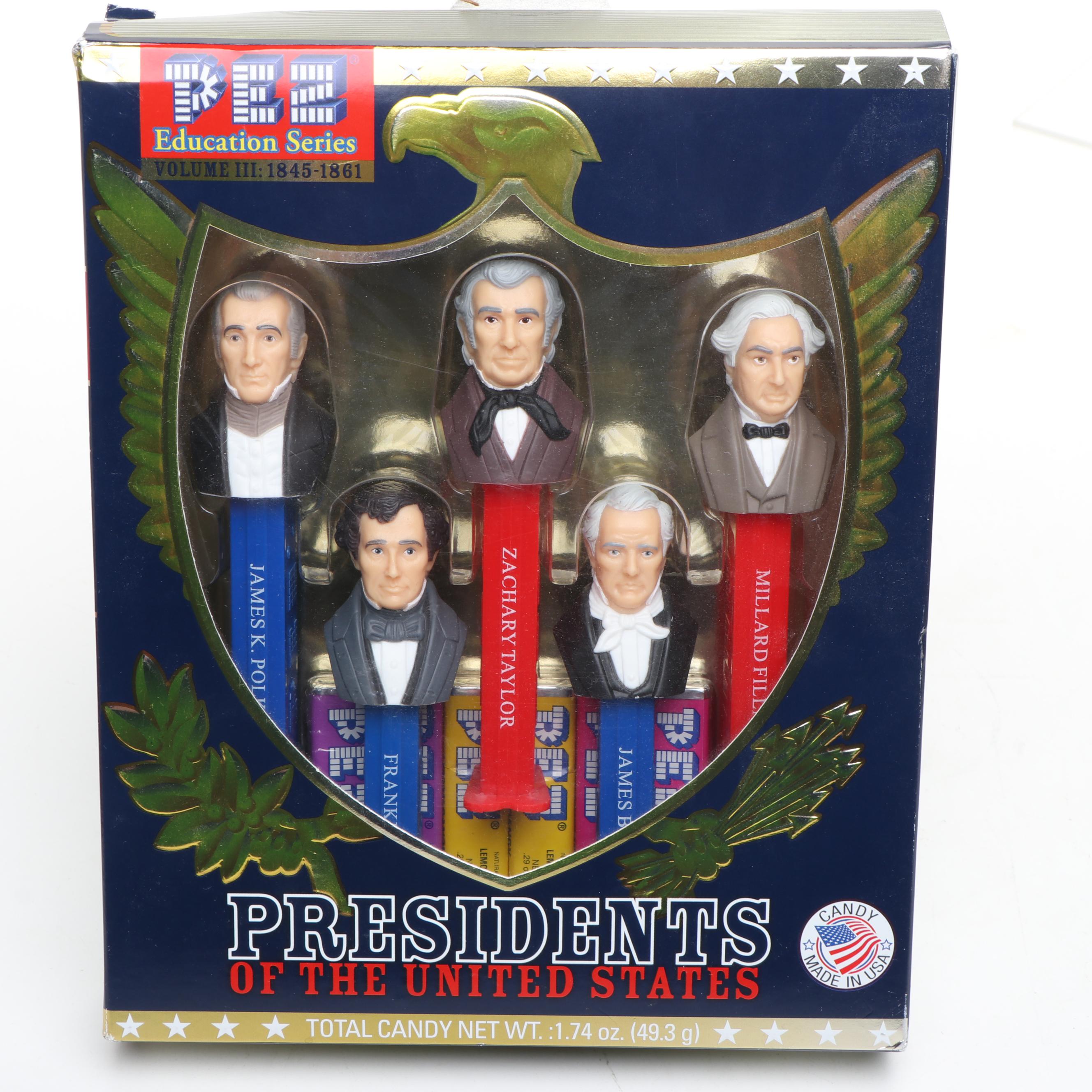 Pez Education Series "Presidents of the United States" Pez Dispensers