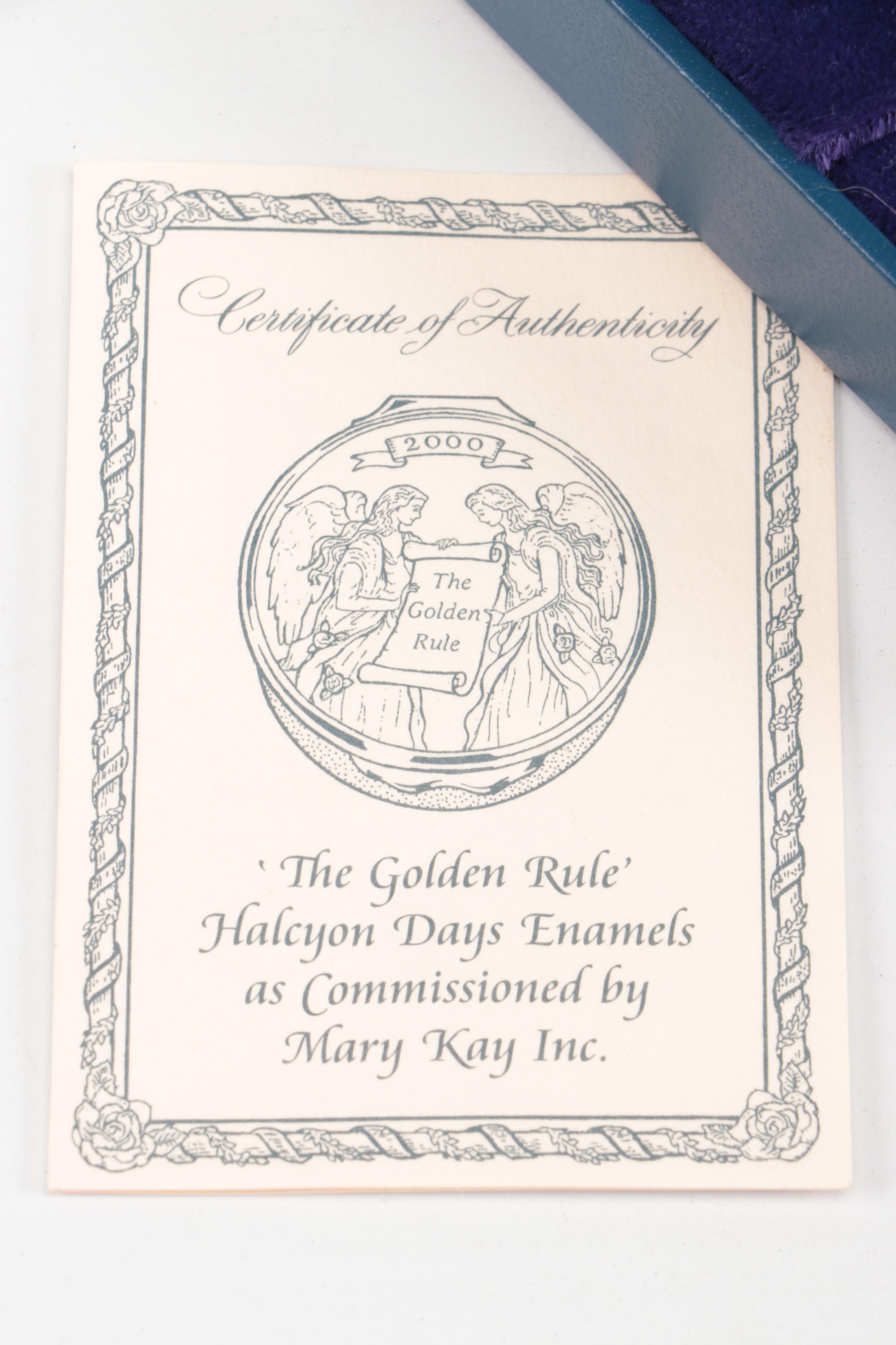 Halcyon Days Enameled Patch Box with Other Boxes and Collectible Charms