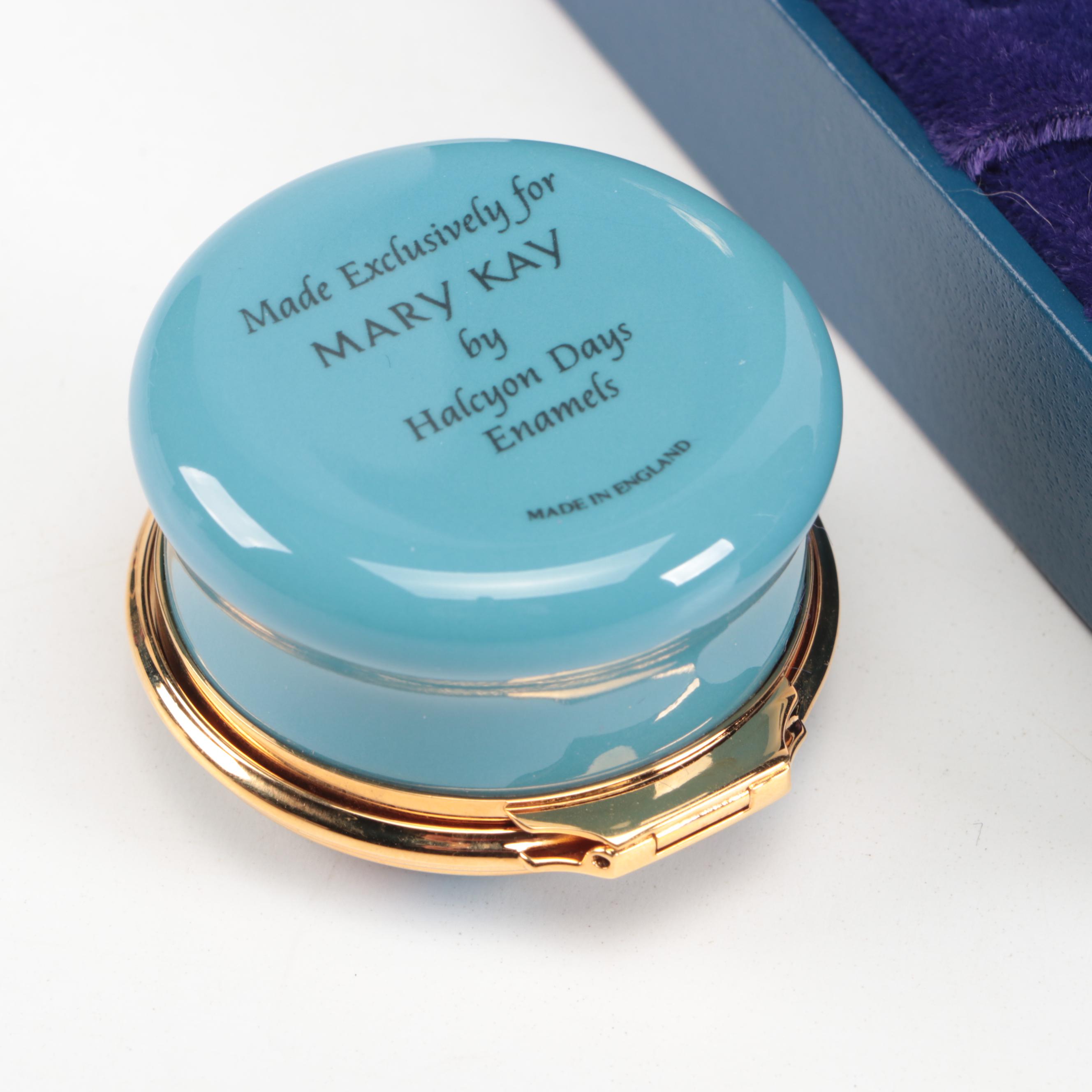 Halcyon Days Enameled Patch Box with Other Boxes and Collectible Charms