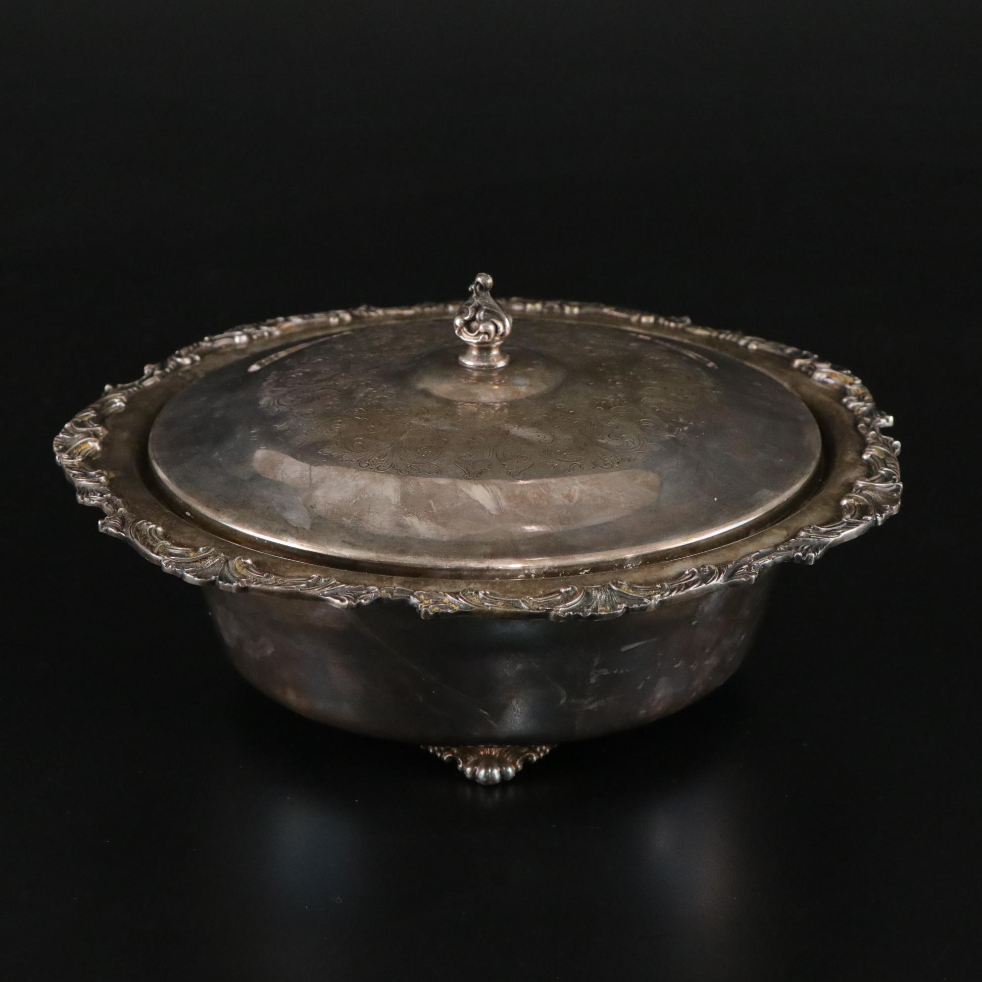 Oneida "Ascot" Silver Plate Serving Dish & More