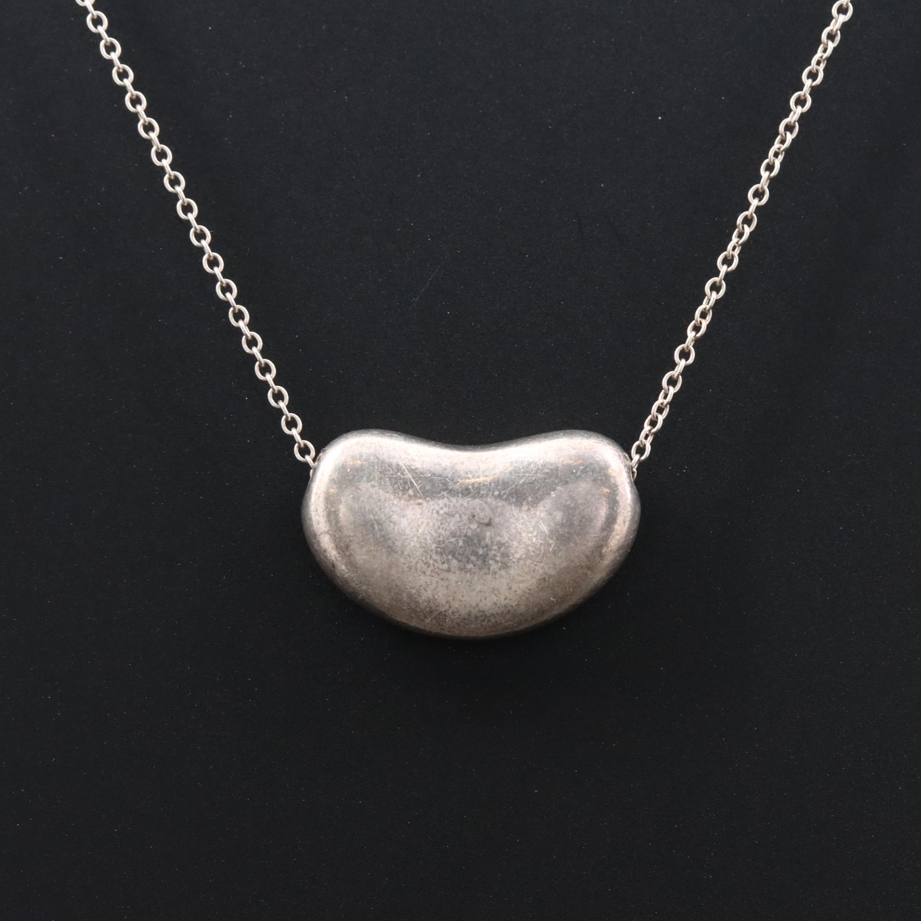 Elsa Peretti for Tiffany & Co. Sterling Bean Design Necklace