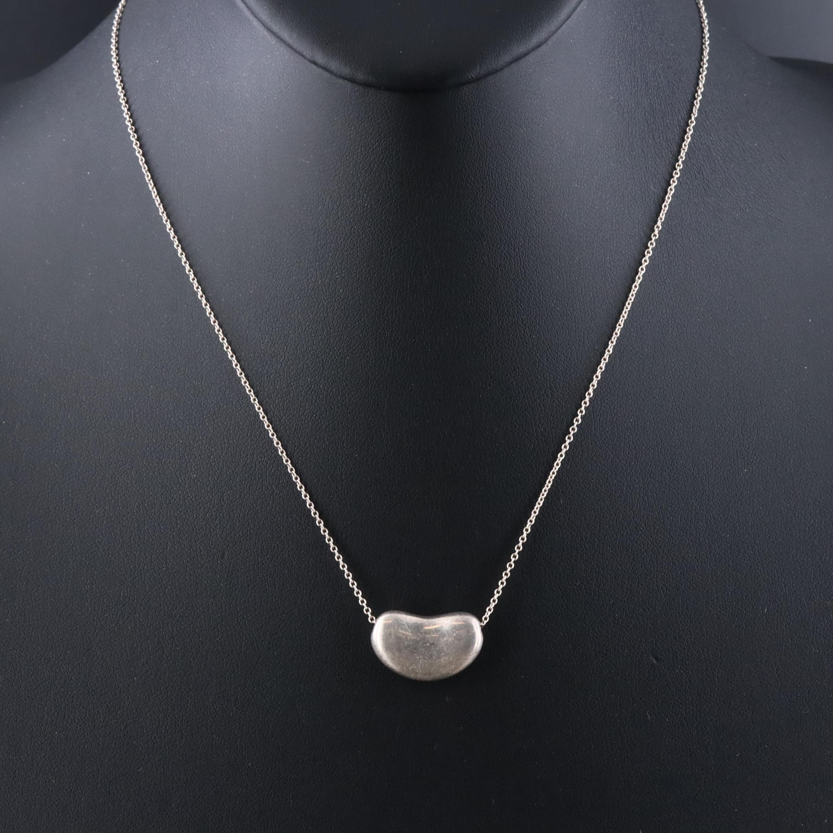 Elsa Peretti for Tiffany & Co. Sterling Bean Design Necklace