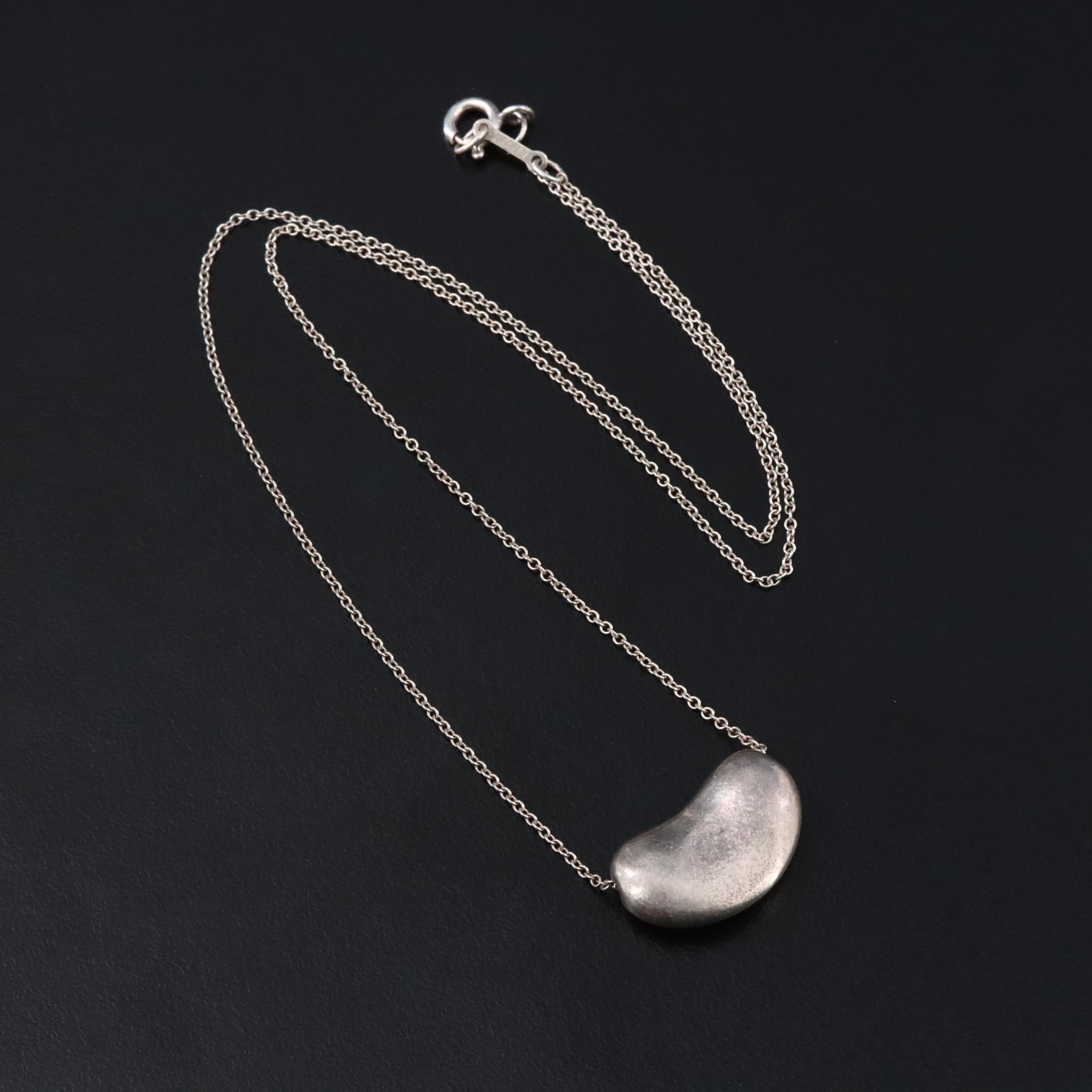 Elsa Peretti for Tiffany & Co. Sterling Bean Design Necklace