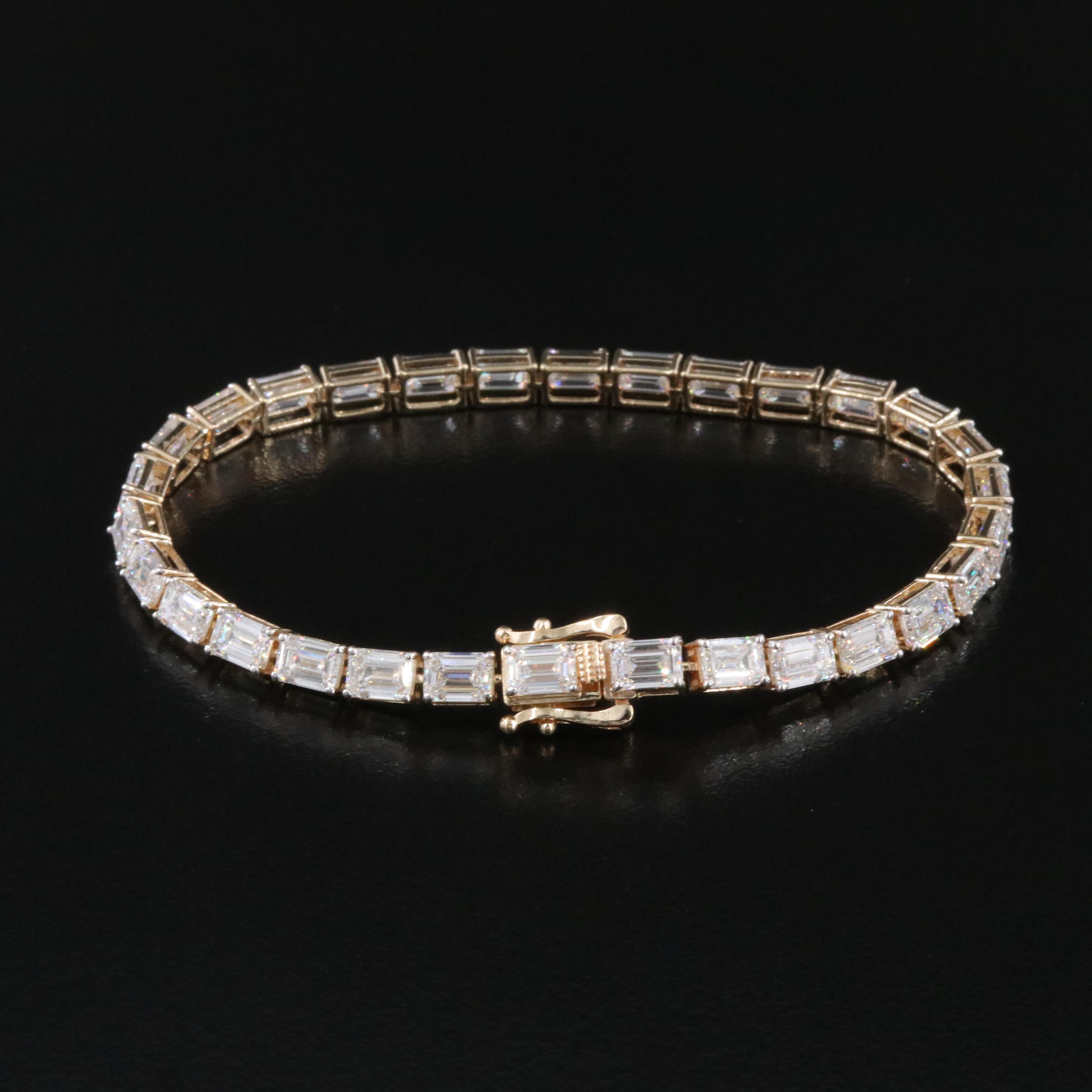 14K 13.07 CTW Lab Grown Diamond Line Bracelet