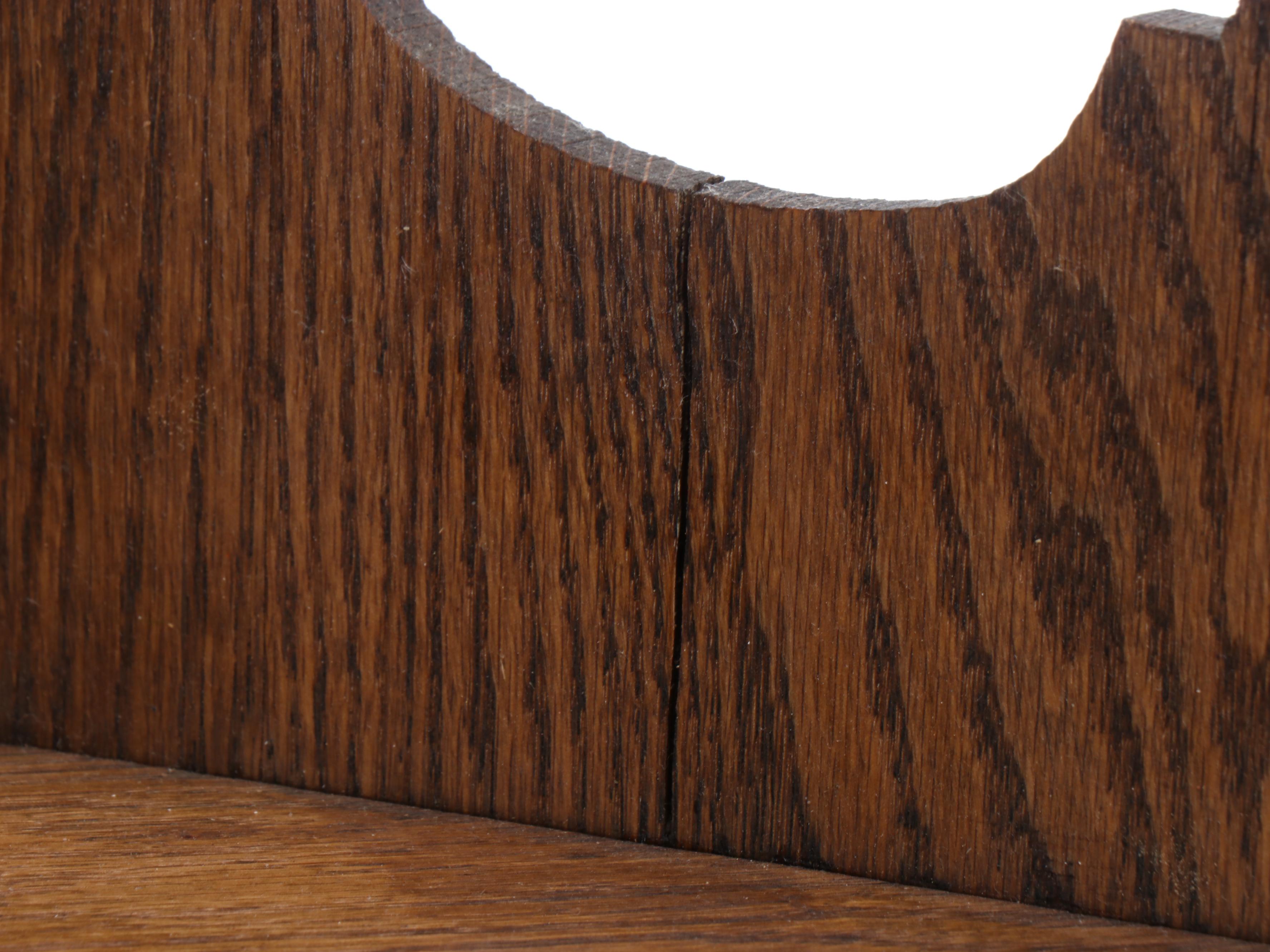 Victorian Style Tiger Oak Glass Front Hanging Corner Cabinet