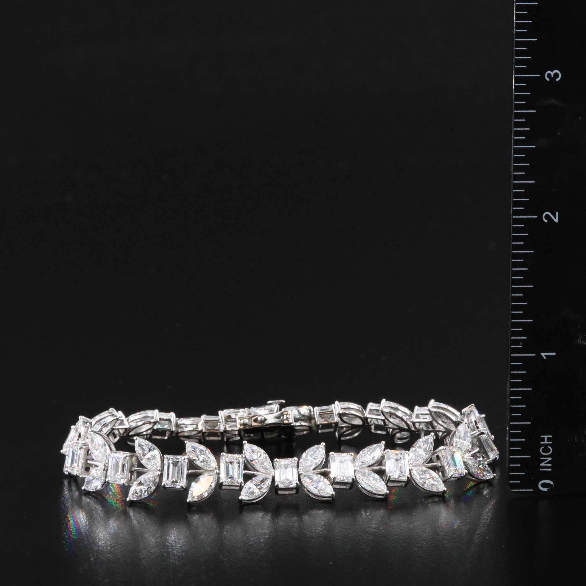 Platinum 23.94 CTW Lab Grown Diamond Bracelet