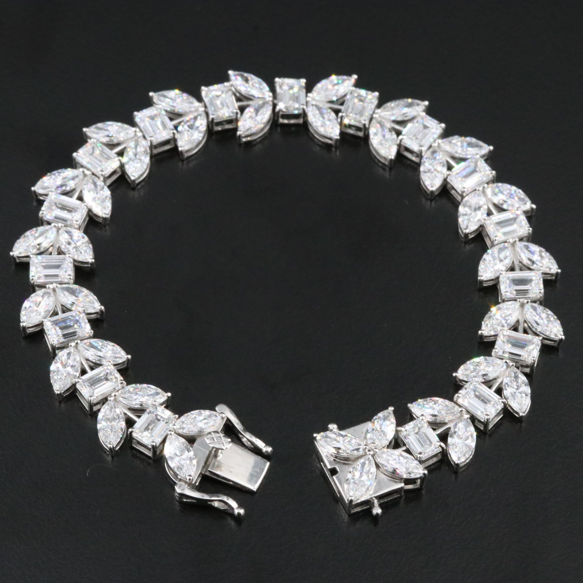 Platinum 23.94 CTW Lab Grown Diamond Bracelet