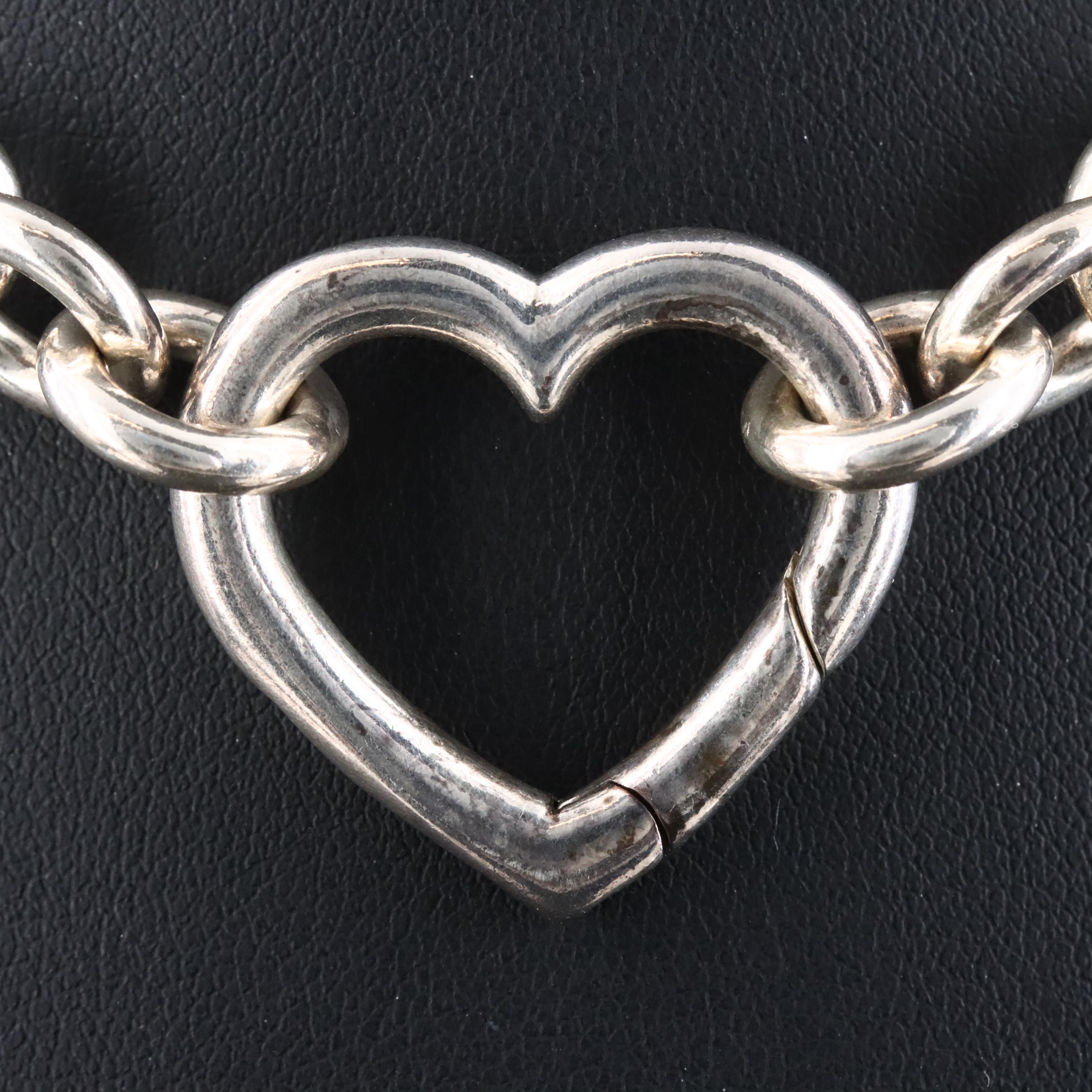 Tiffany & Co. Sterling Heart Clasp Necklace