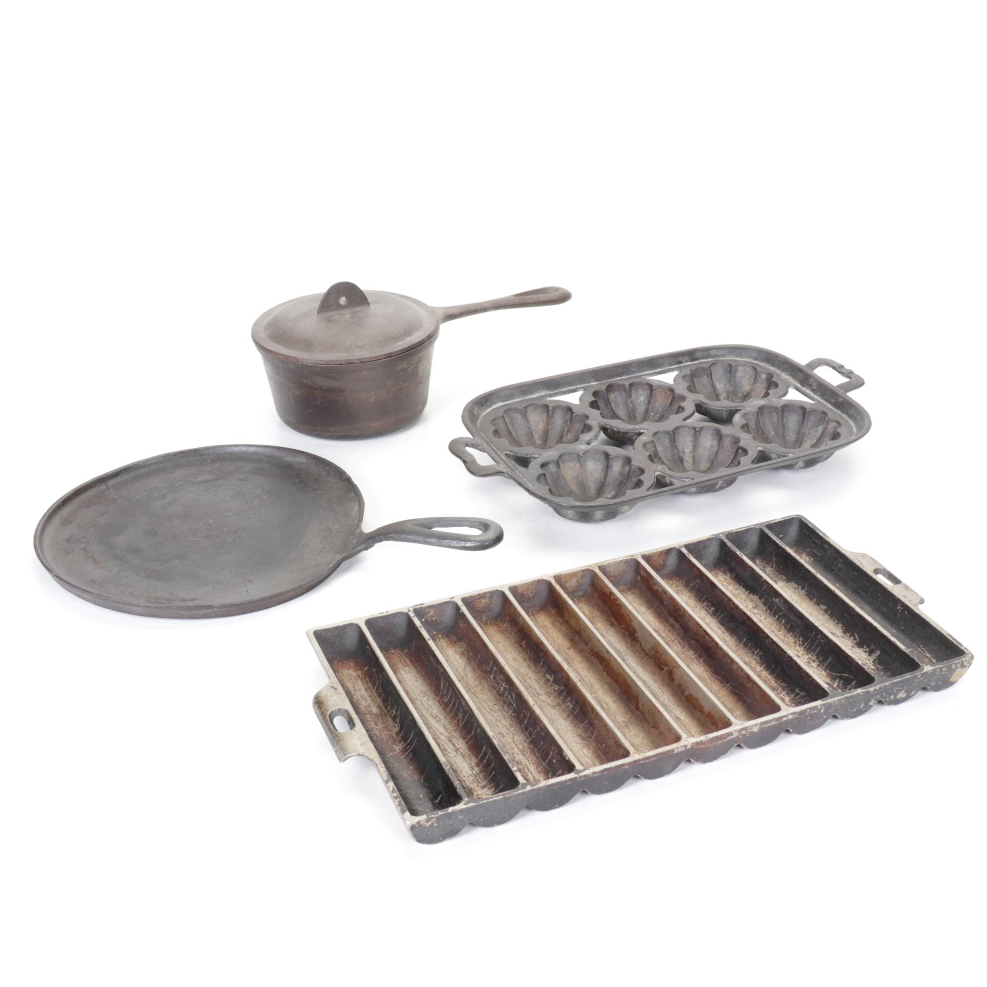 Cast Iron Skillet, Bread Stick Pan & More