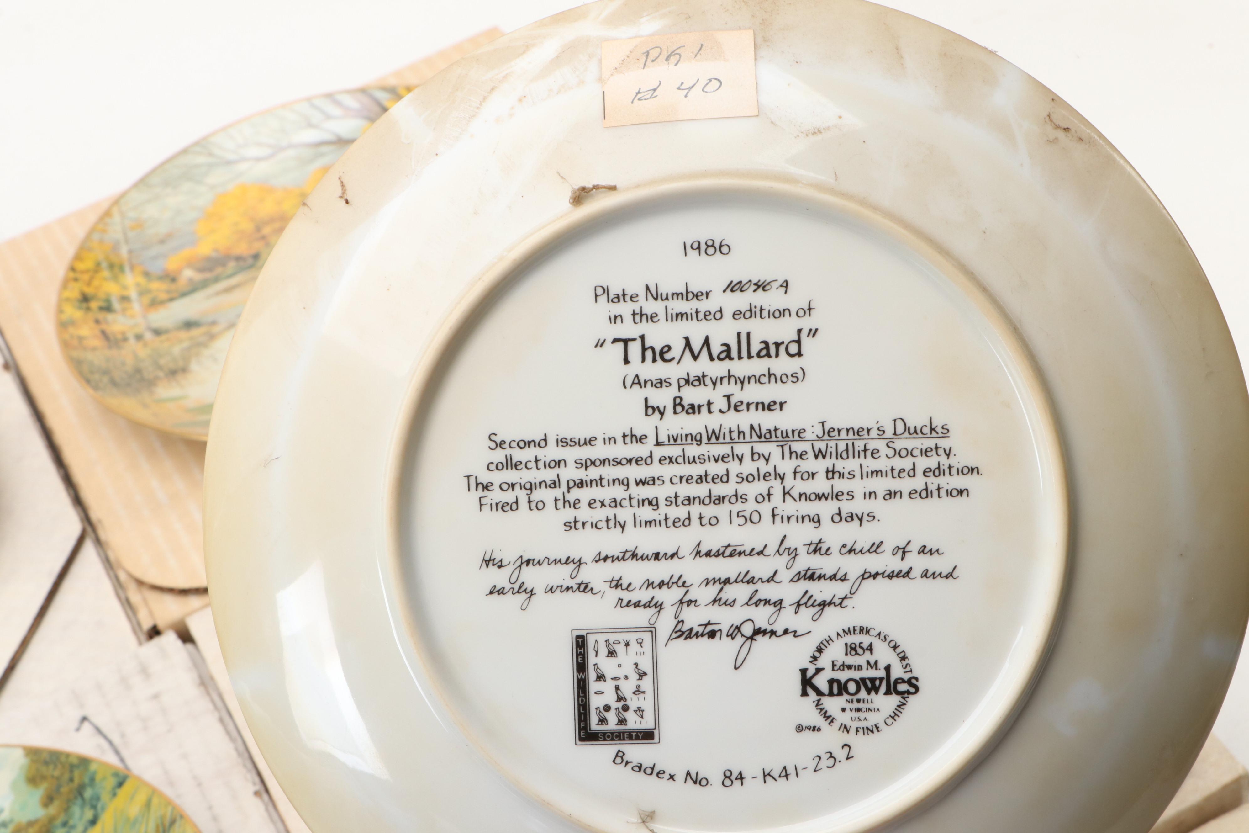 Bart Jerner "Living with Nature: Jerner's Ducks" Ceramic Collector Plates