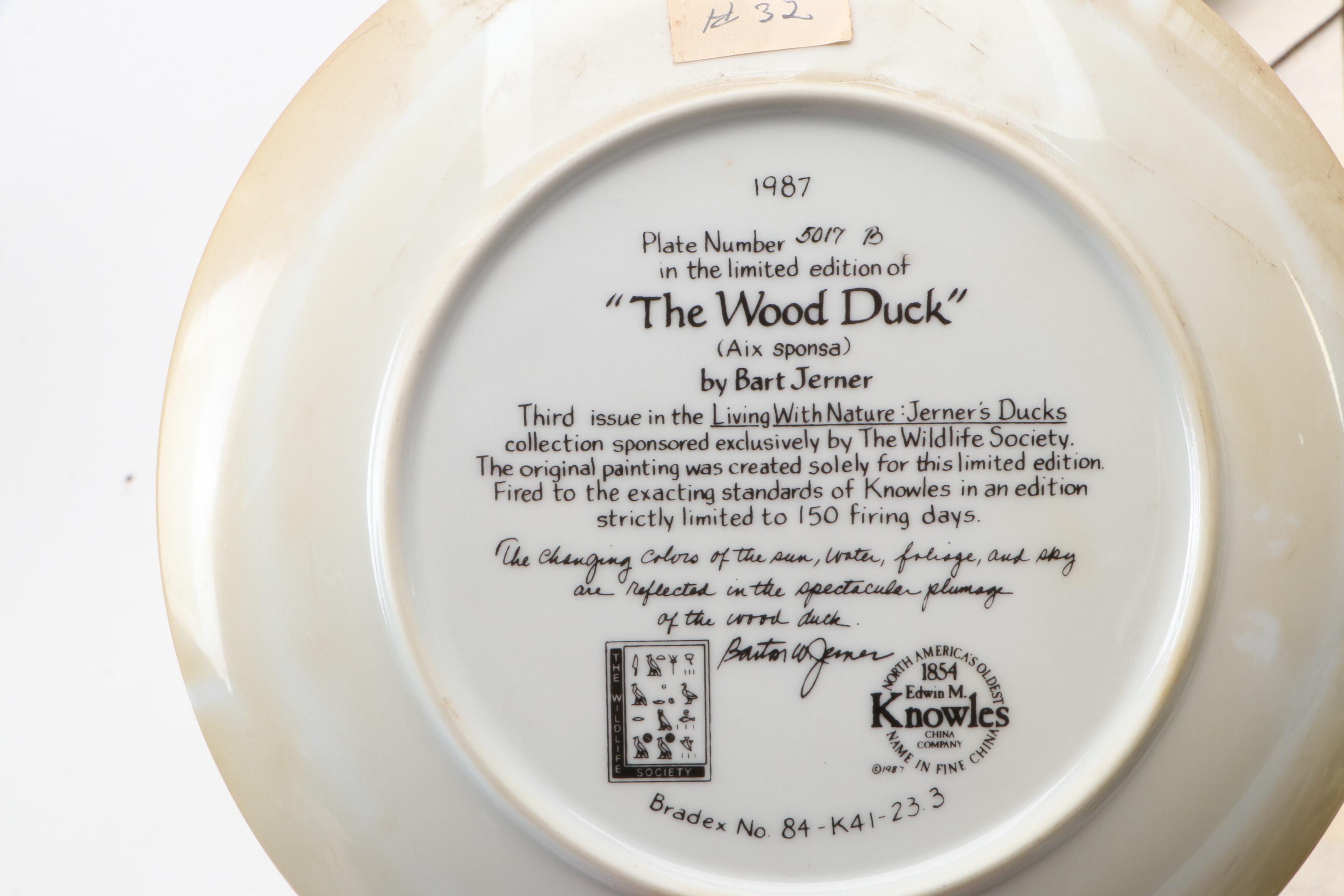 Bart Jerner "Living with Nature: Jerner's Ducks" Ceramic Collector Plates