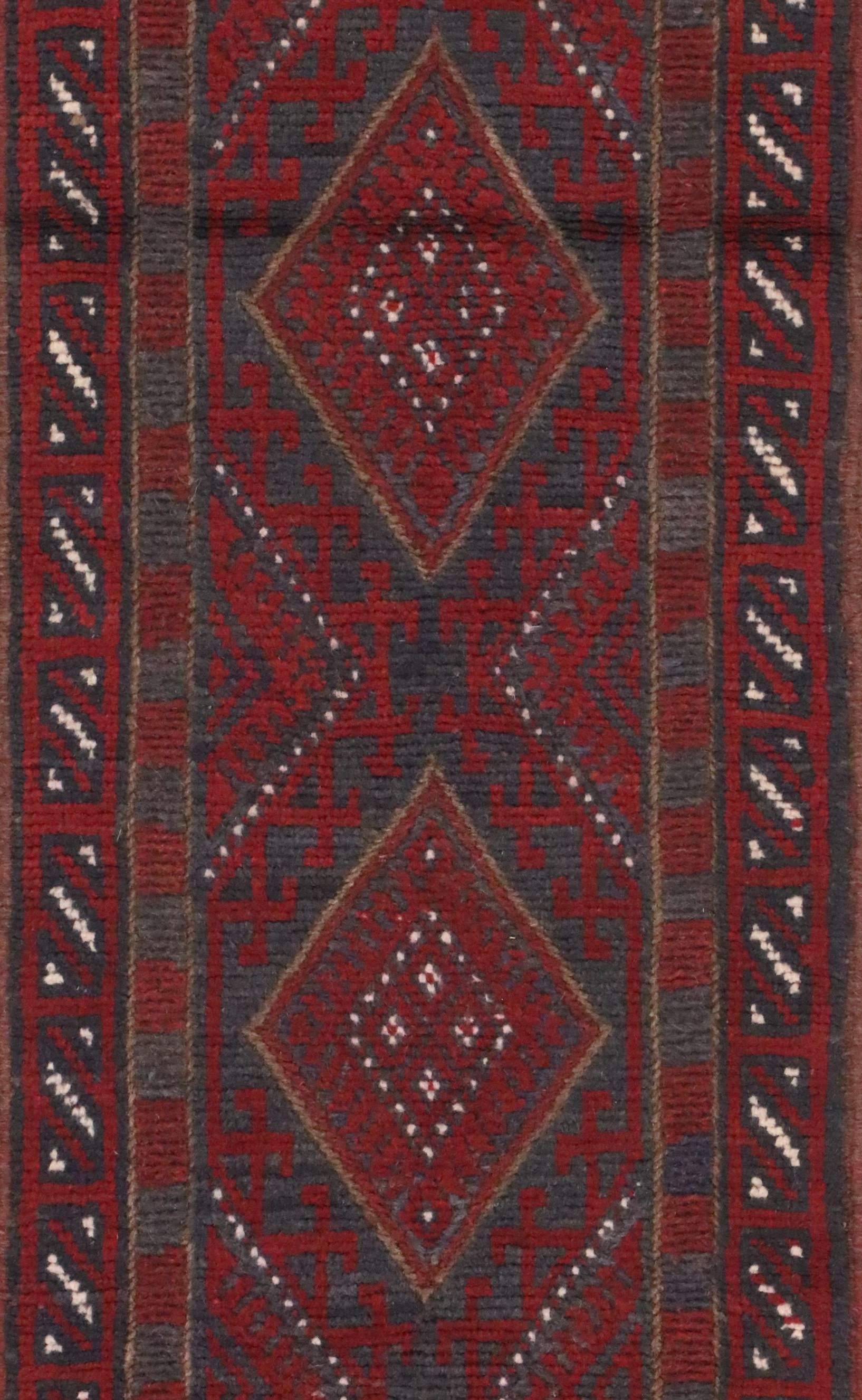 1'10 x 7'10 Hand-Knotted Afghan Mashwani Carpet Runner