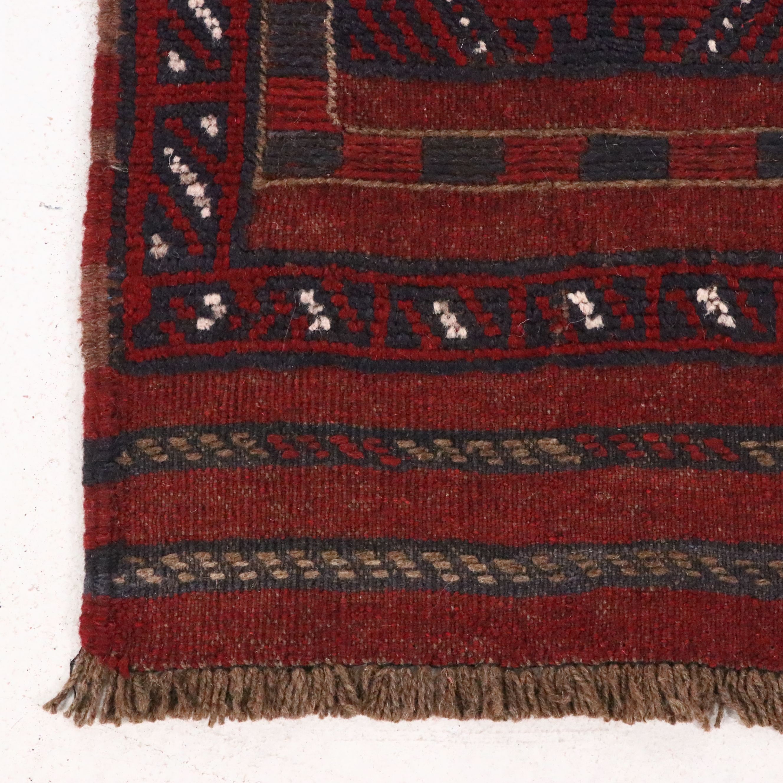 1'10 x 7'10 Hand-Knotted Afghan Mashwani Carpet Runner