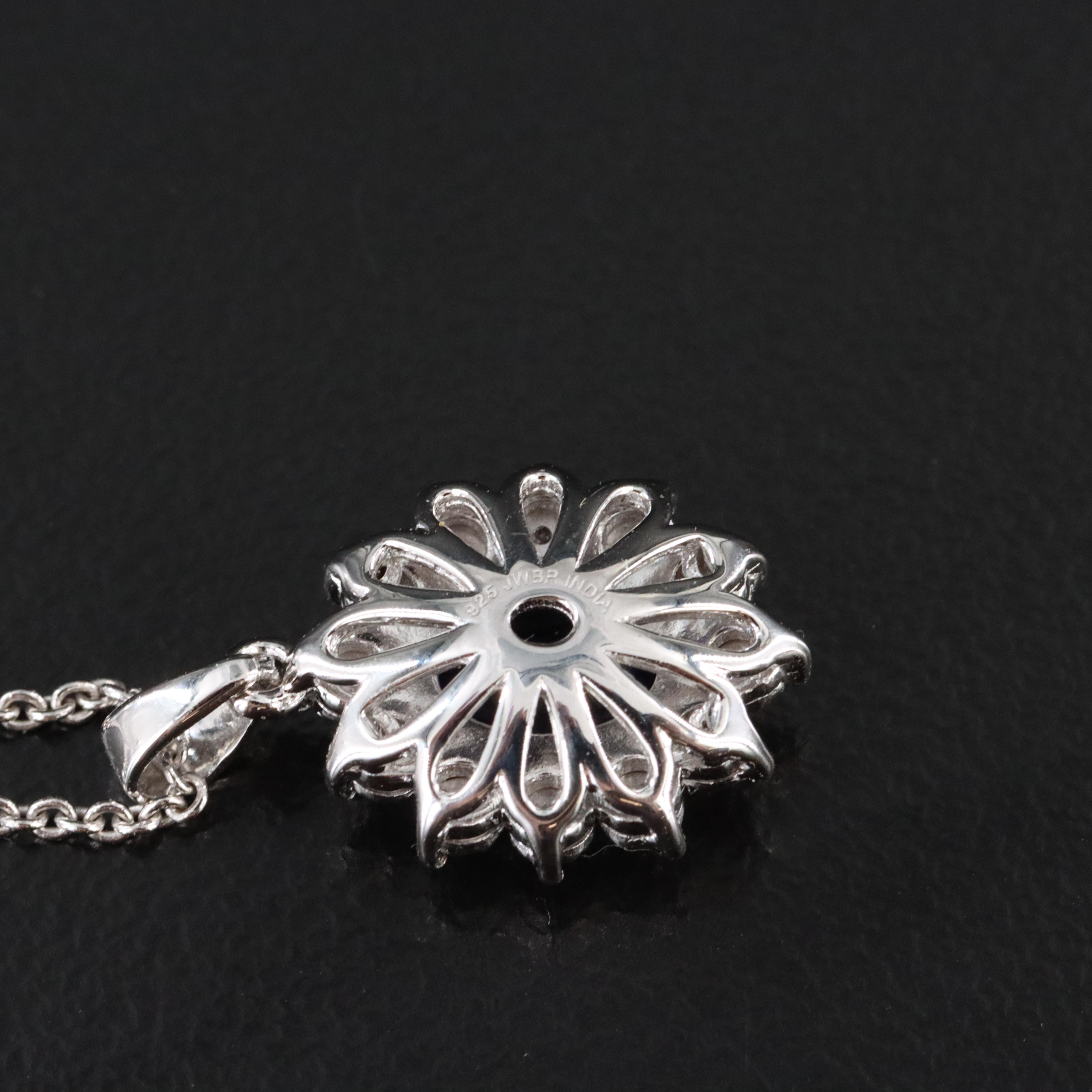 Sterling Sapphire and Diamond Necklace