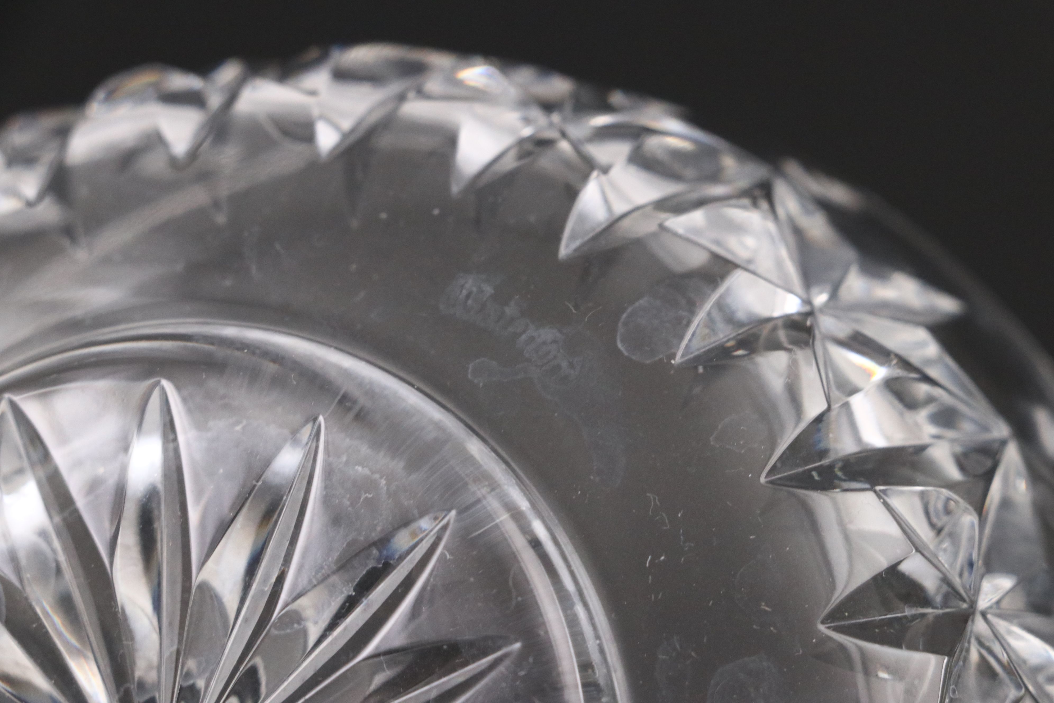 Waterford Crystal Bowl with Other Crystal Table Accessories