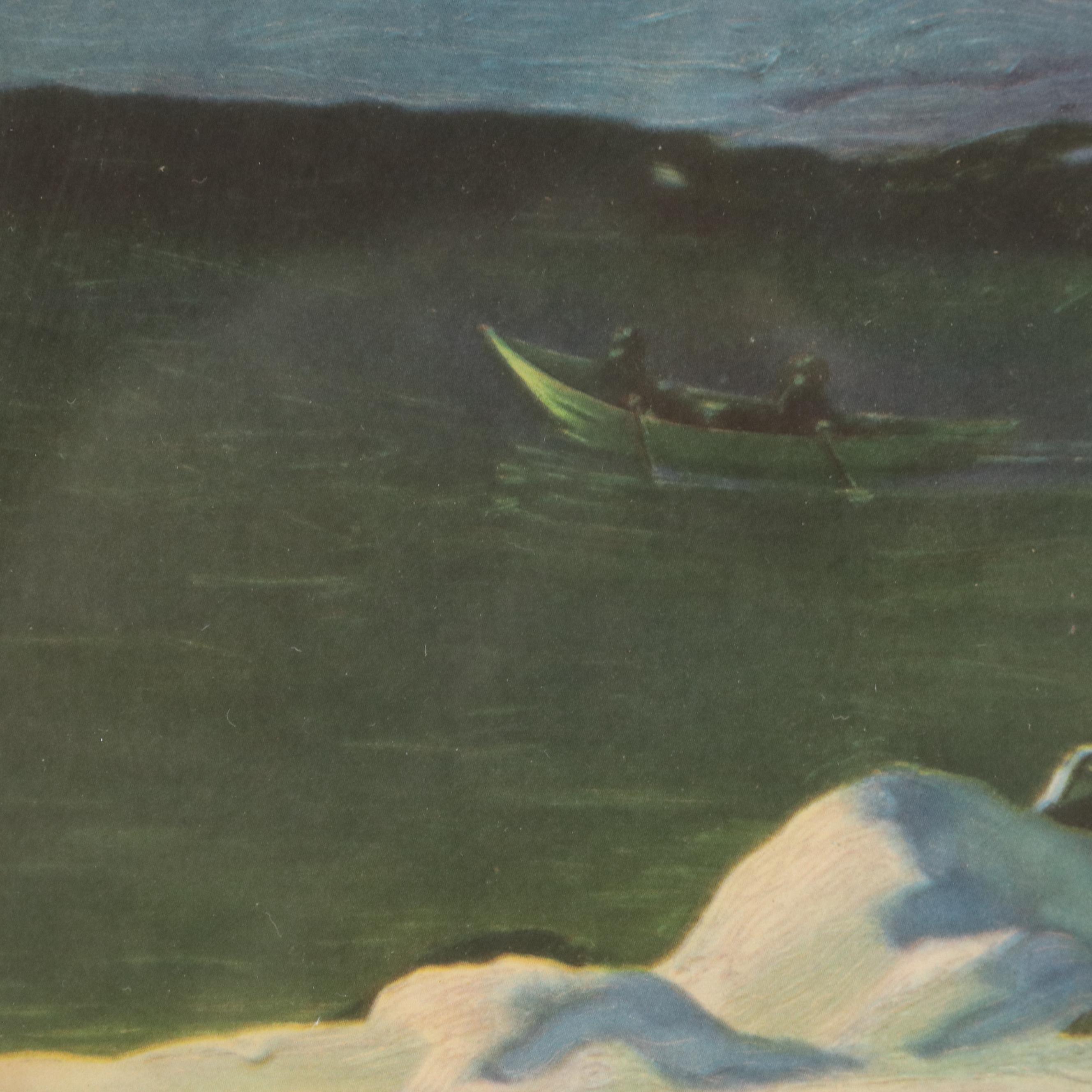 After Rockwell Kent Offset Lithograph "Winter, Monhegan Island"