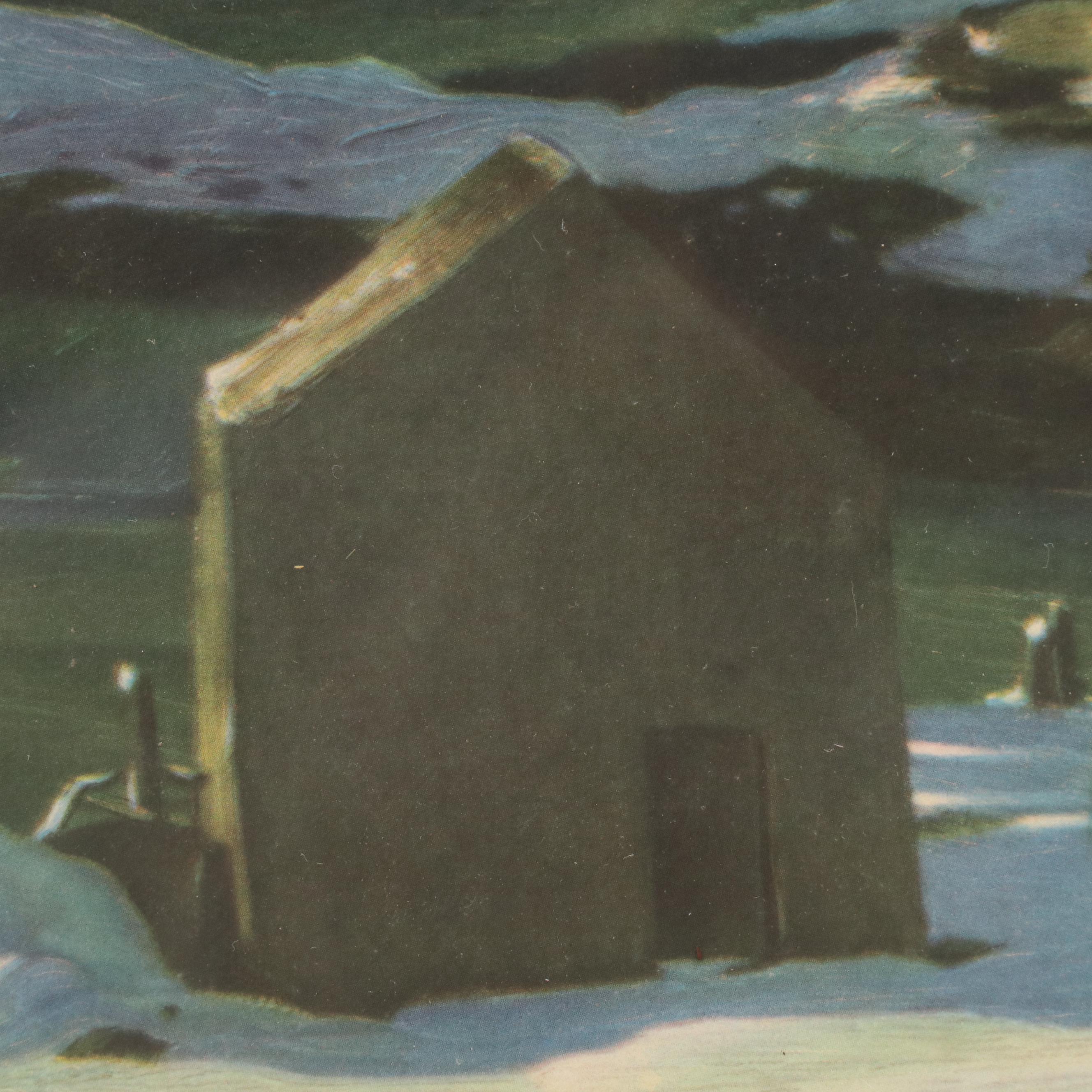 After Rockwell Kent Offset Lithograph "Winter, Monhegan Island"