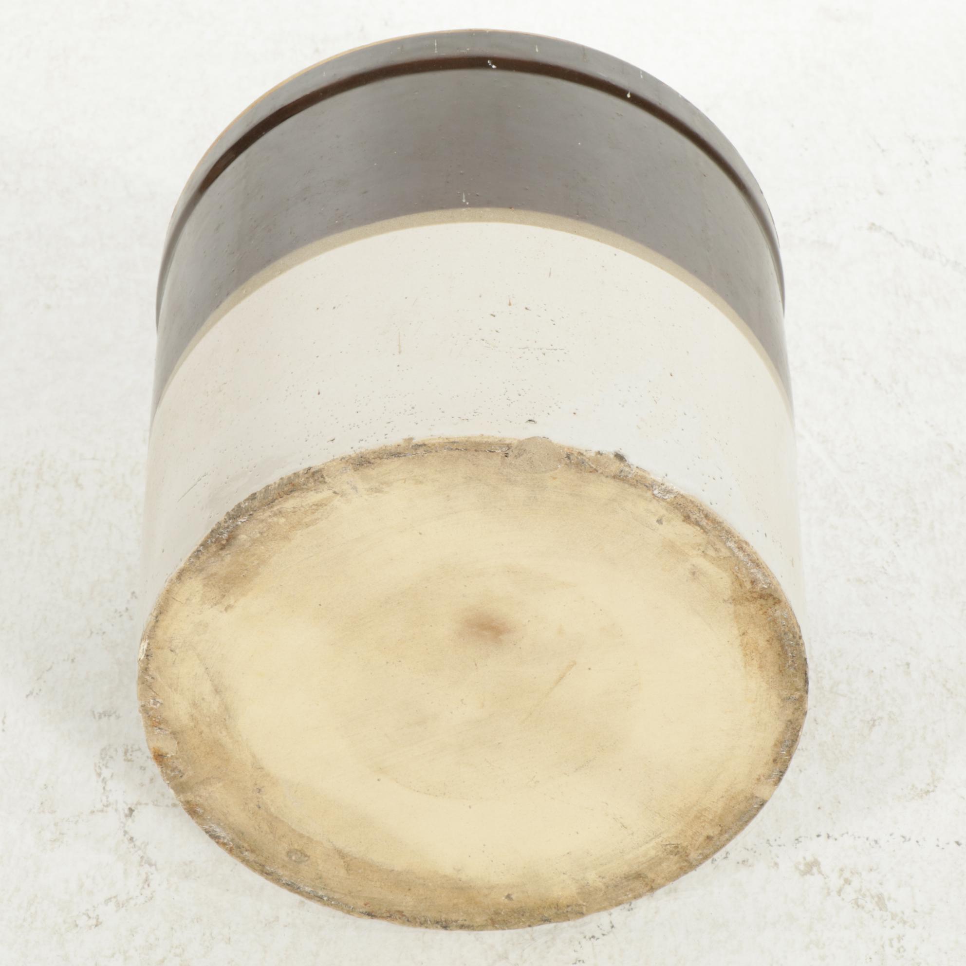 Star Stoneware Co. 3-Gallon Brown and White Crock, Early 20th C.