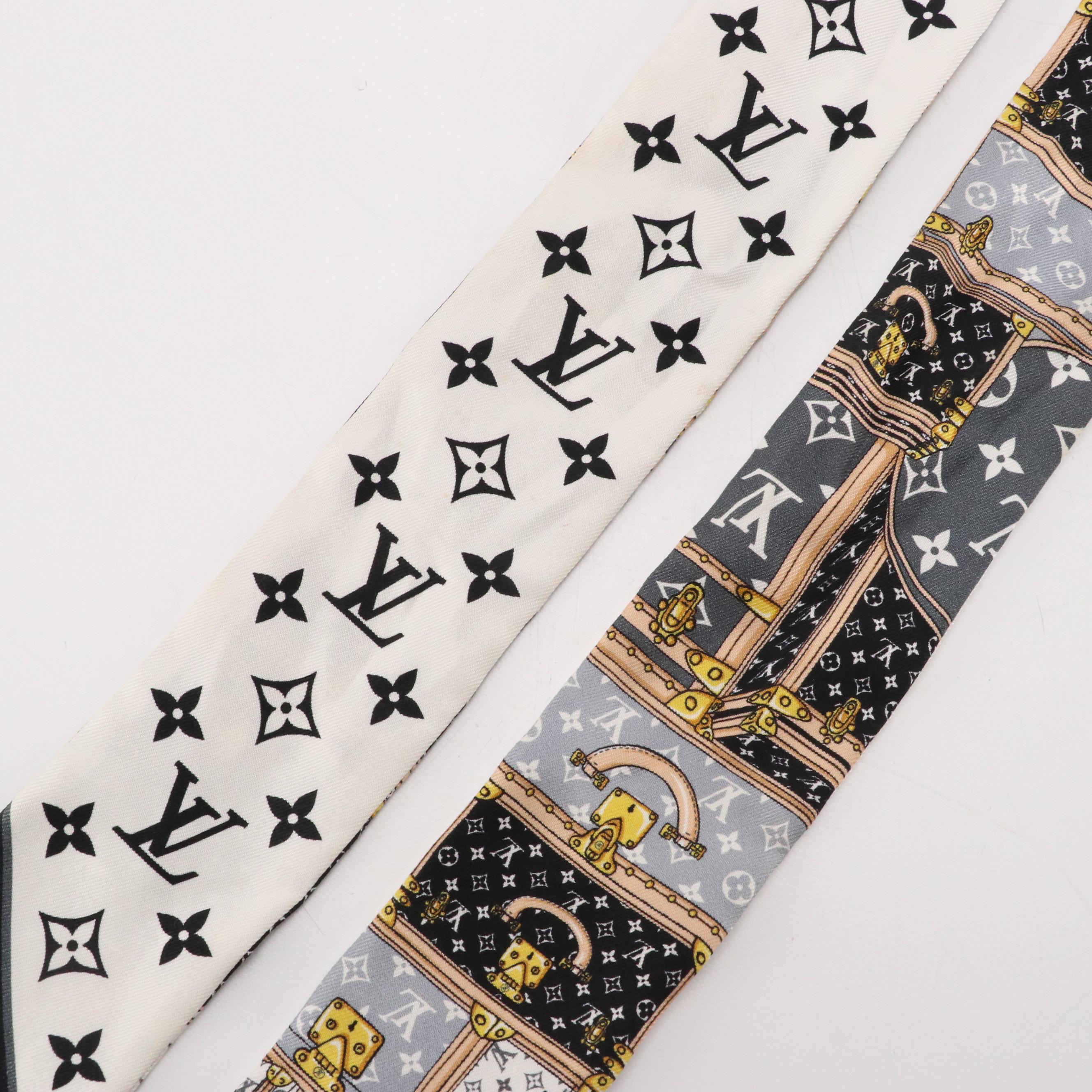 Louis Vuitton Let's Go BB Bandeau Scarf in Silk Twill with Box