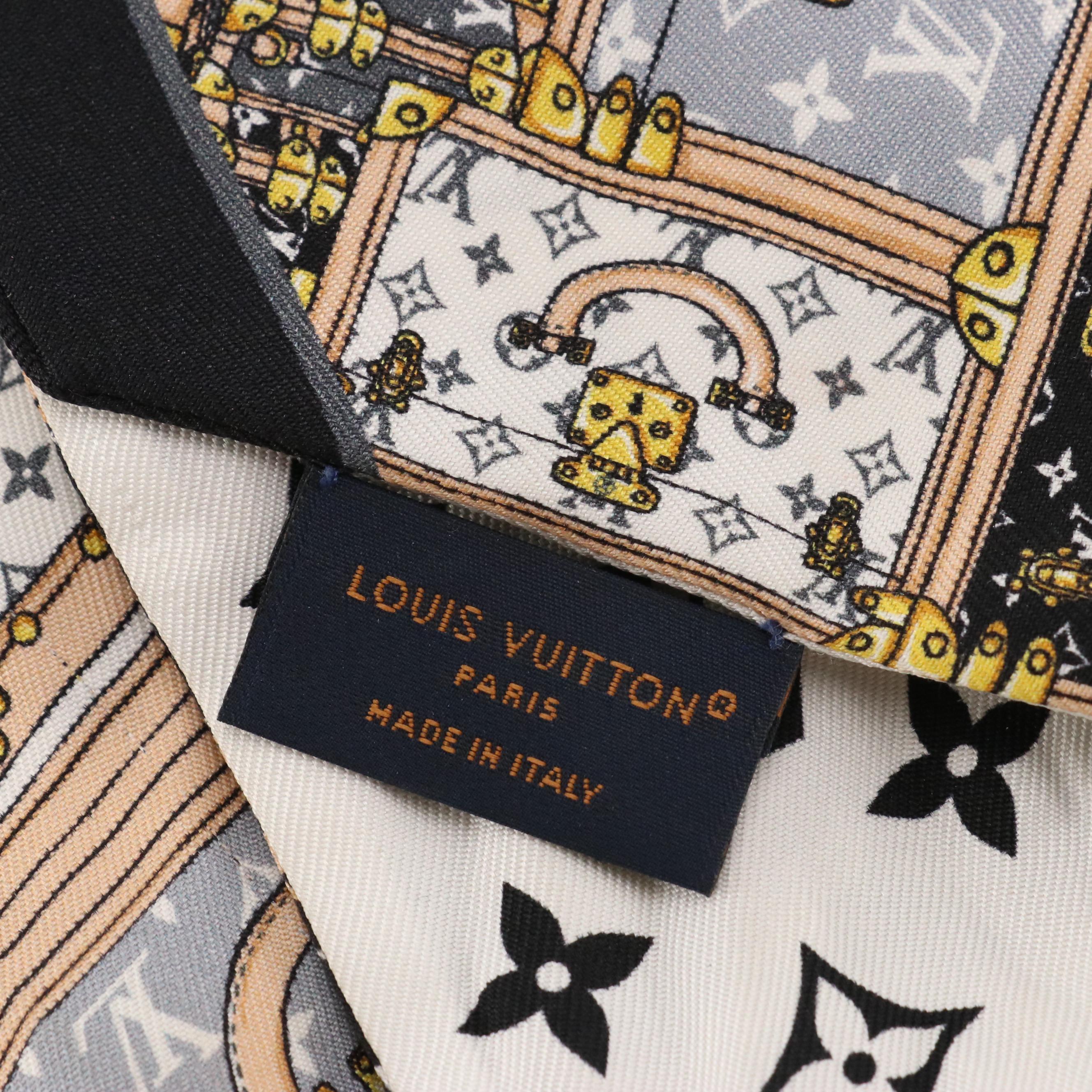 Louis Vuitton Let's Go BB Bandeau Scarf in Silk Twill with Box