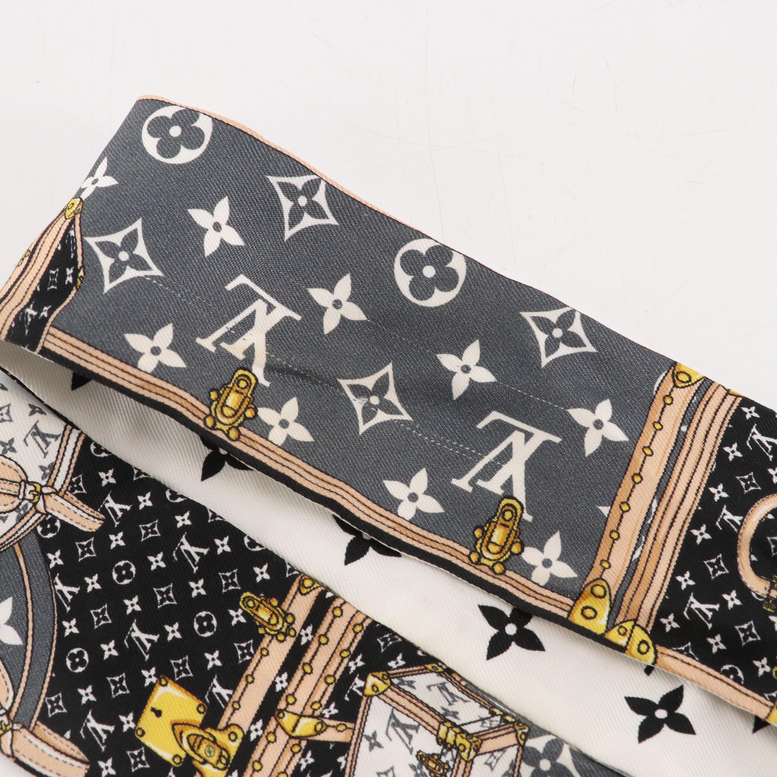 Louis Vuitton Let's Go BB Bandeau Scarf in Silk Twill with Box