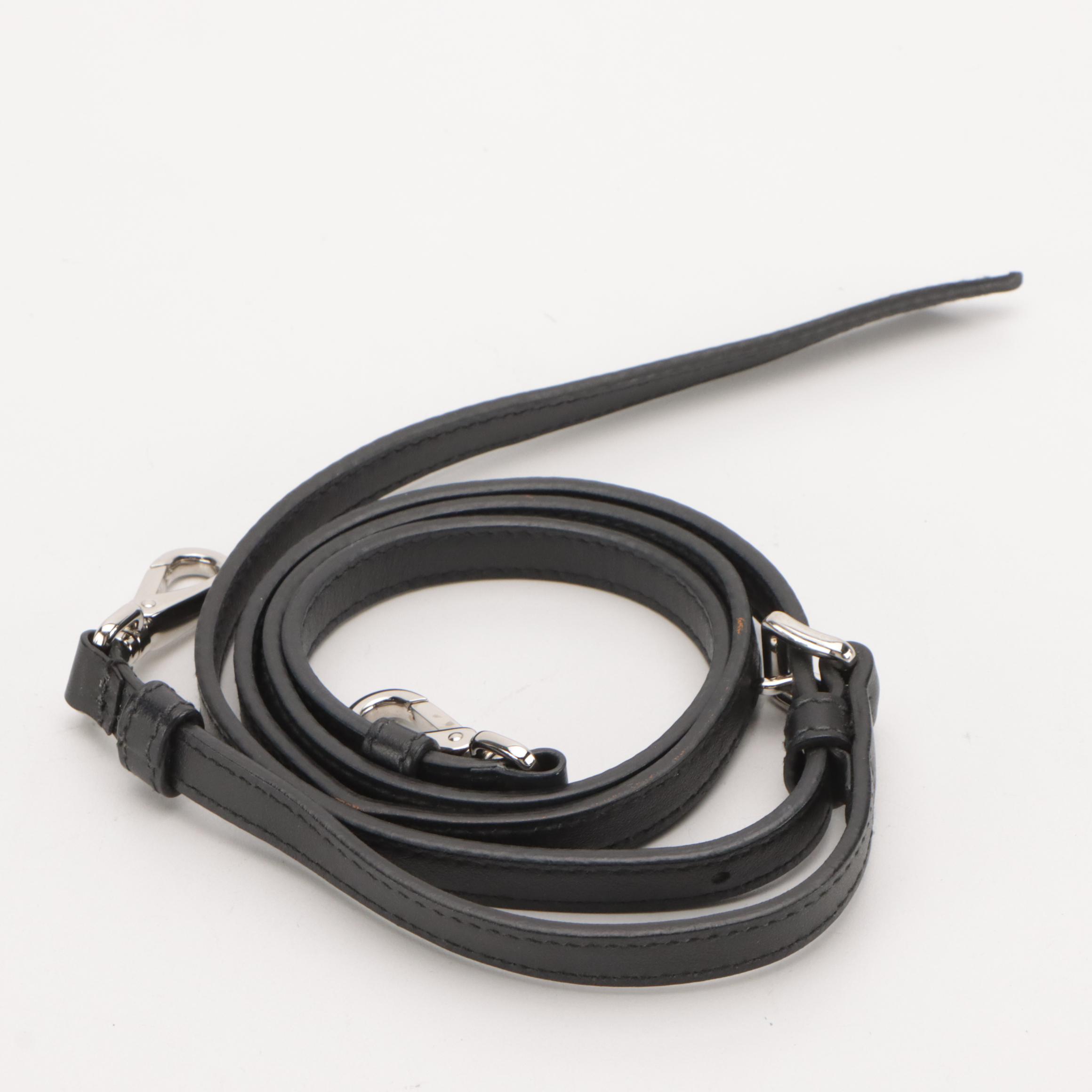 Prada Leather Zip-Top Two-Way Bag with Zip Pouch