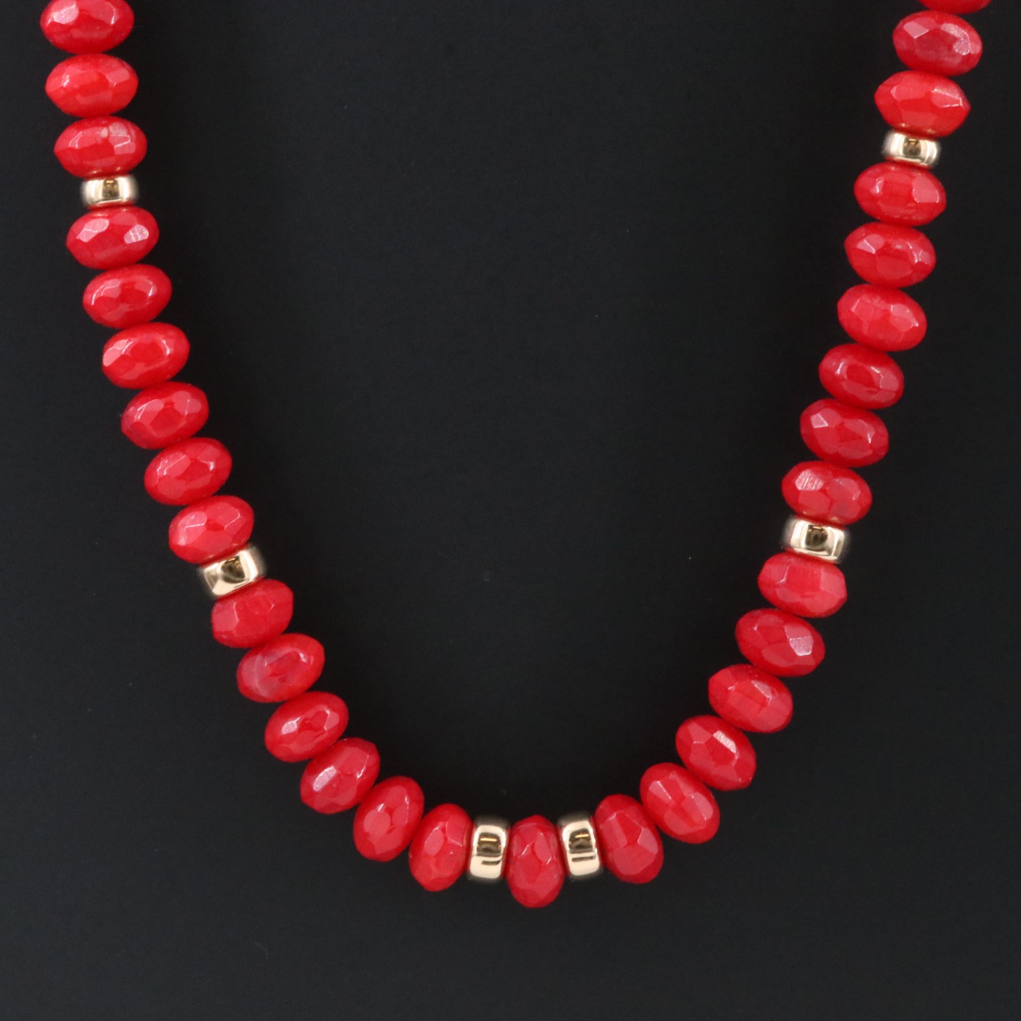 14K Graduated Coral Necklace