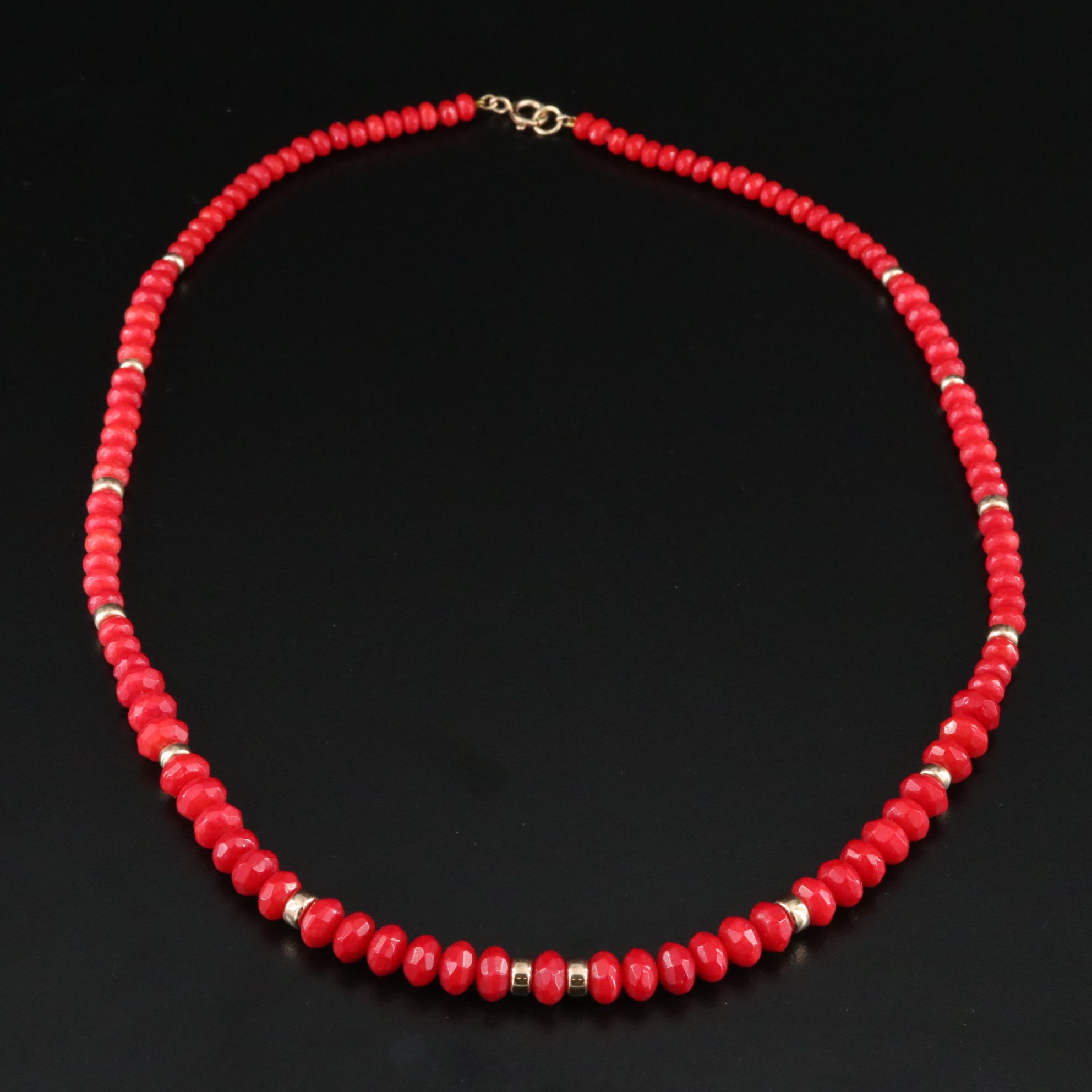 14K Graduated Coral Necklace