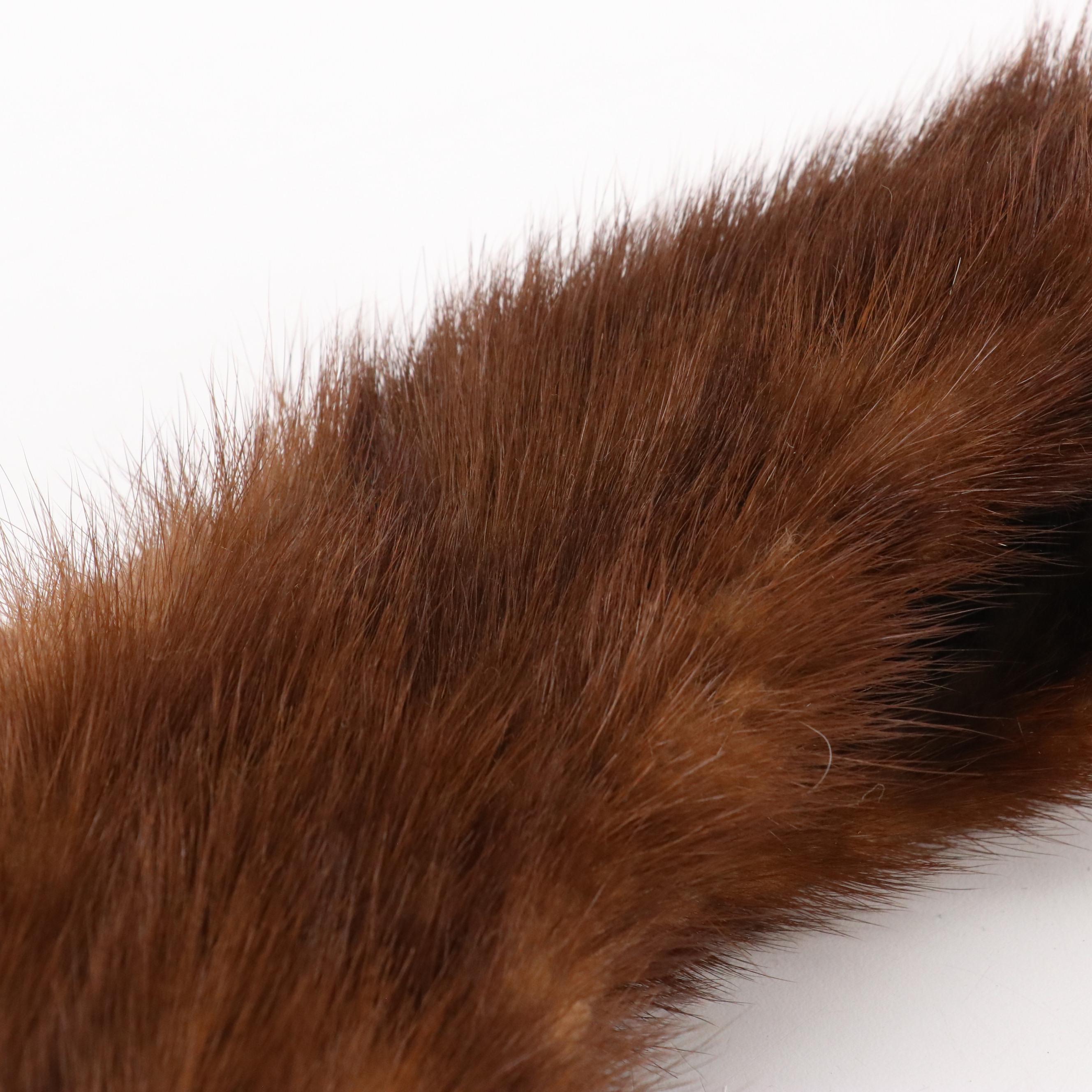 White Rabbit Fur Muff Hand Warmer with Fox Fur and Mink Fur Collars