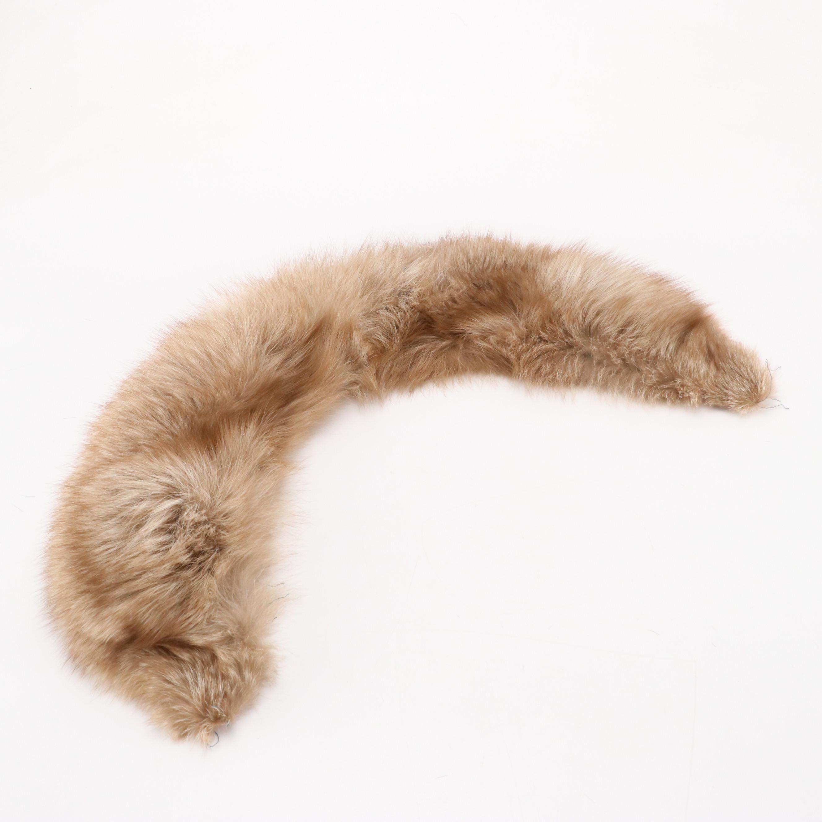 White Rabbit Fur Muff Hand Warmer with Fox Fur and Mink Fur Collars
