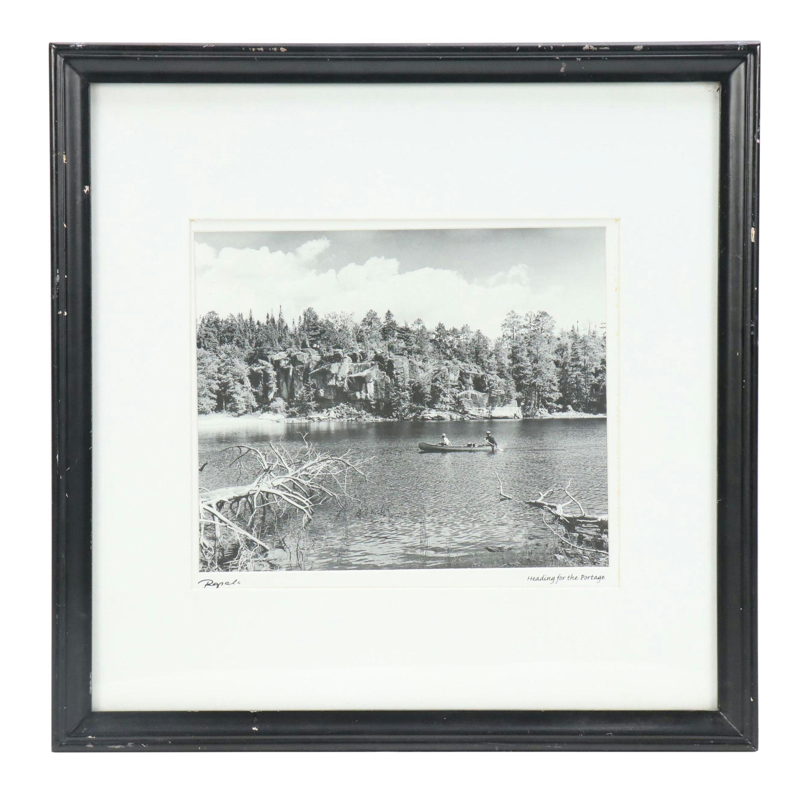 Lake Landscape Halftone "Heading for the Portage"