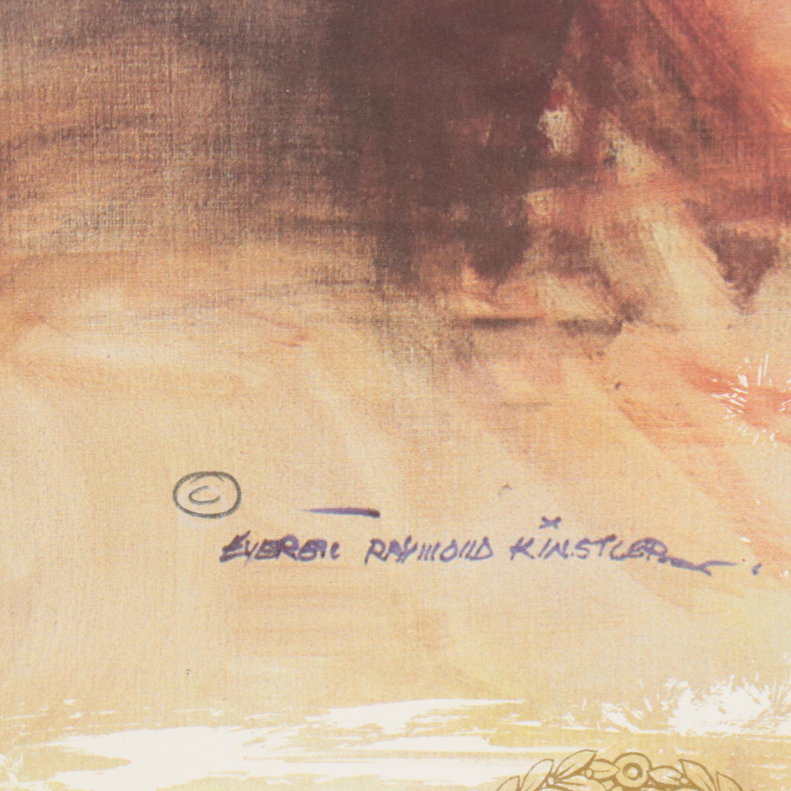 Katharine Hepburn Signed Everett Raymond Kinstler Offset Lithograph, 1980